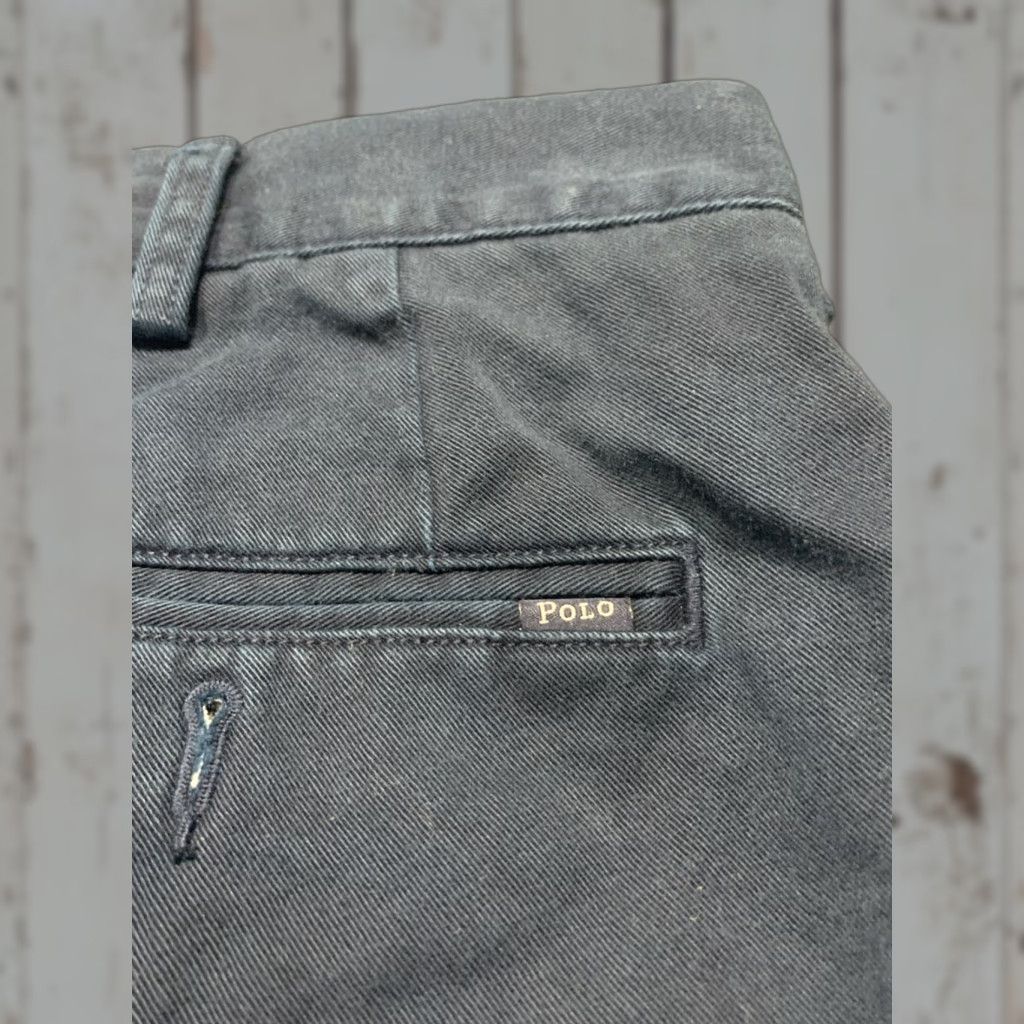 Polo Ralph Lauren VINTAGE Polo Ralph Lauren Chino Shorts Mens 42 Regular Fit Flat Front Navy Green Stretch Men Size US XL / EU 56 / 4 - 1 Thumbnail
