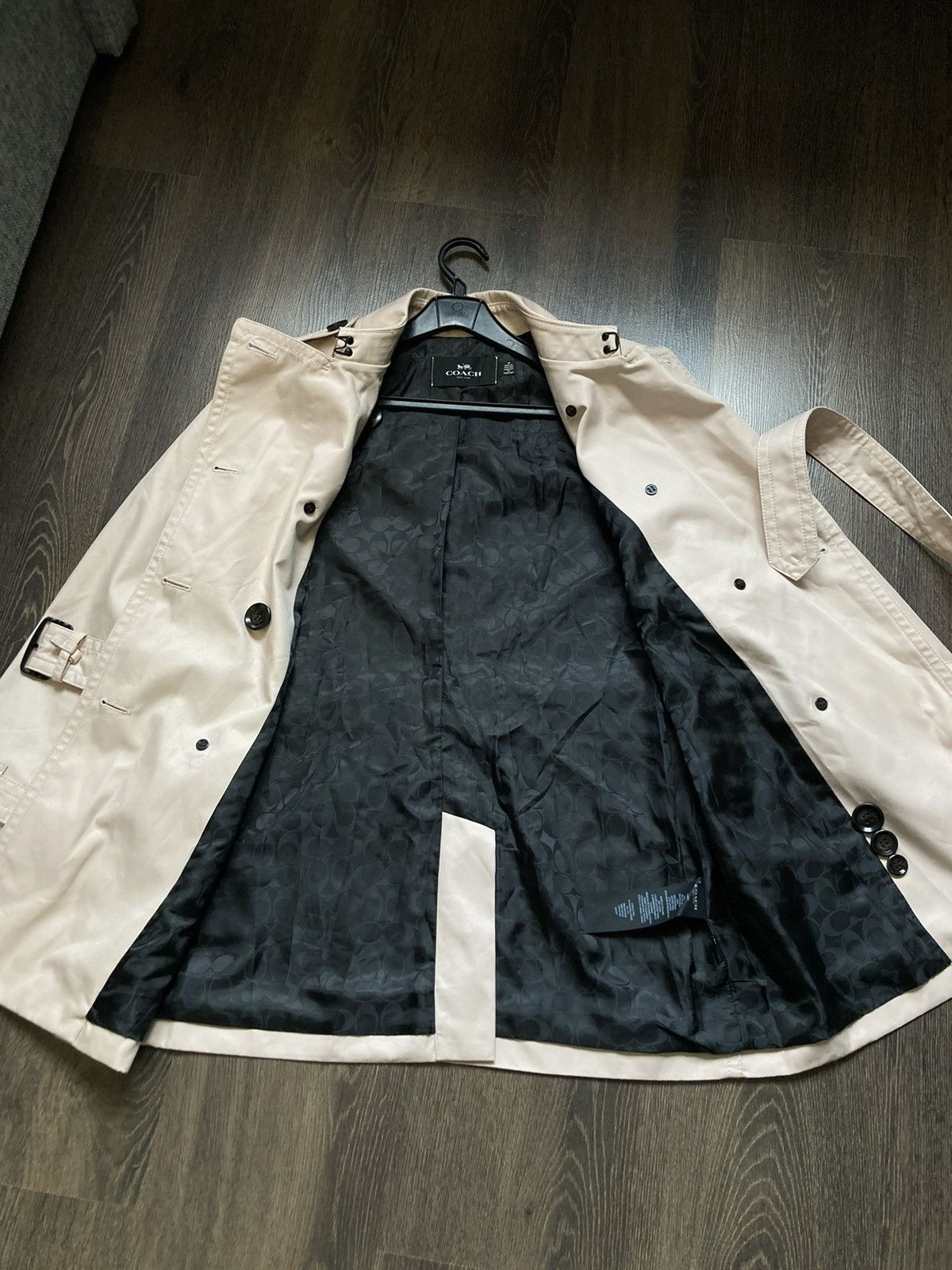 Coach × Designer Coach New York Women Waterproof Beige Trench Coat Belt S Size S / US 4 / IT 40 - 13 Thumbnail