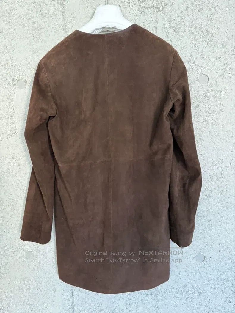 Hermes Hermes Dark brown suede Semi-Vause shirt Size M / US 6-8 / IT 42-44 - 2 Thumbnail