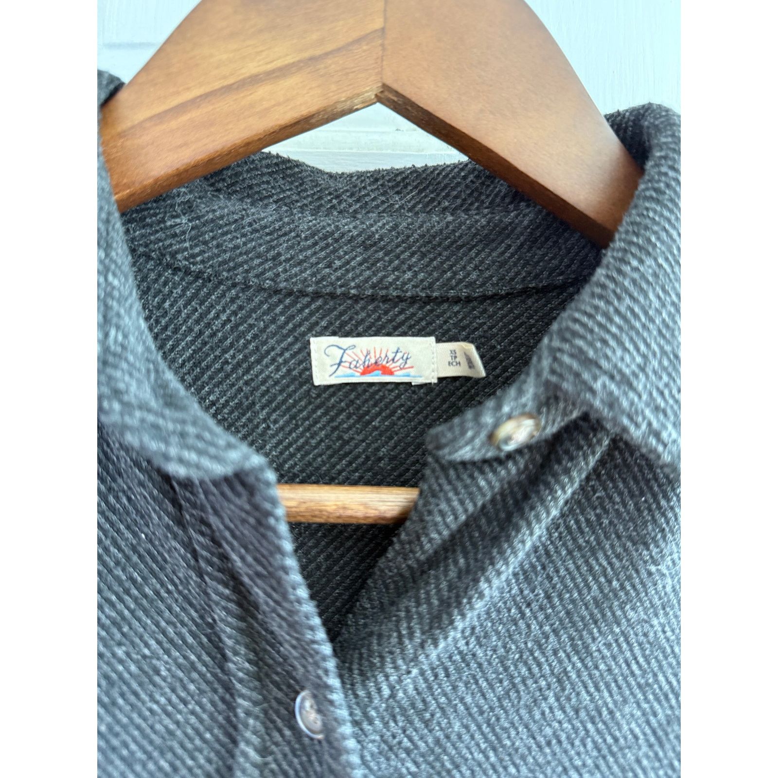 Faherty Faherty Men's Legen Sweater Shirt Heathered Black Twill XS Size US XS / EU 42 / 0 - 2 Thumbnail