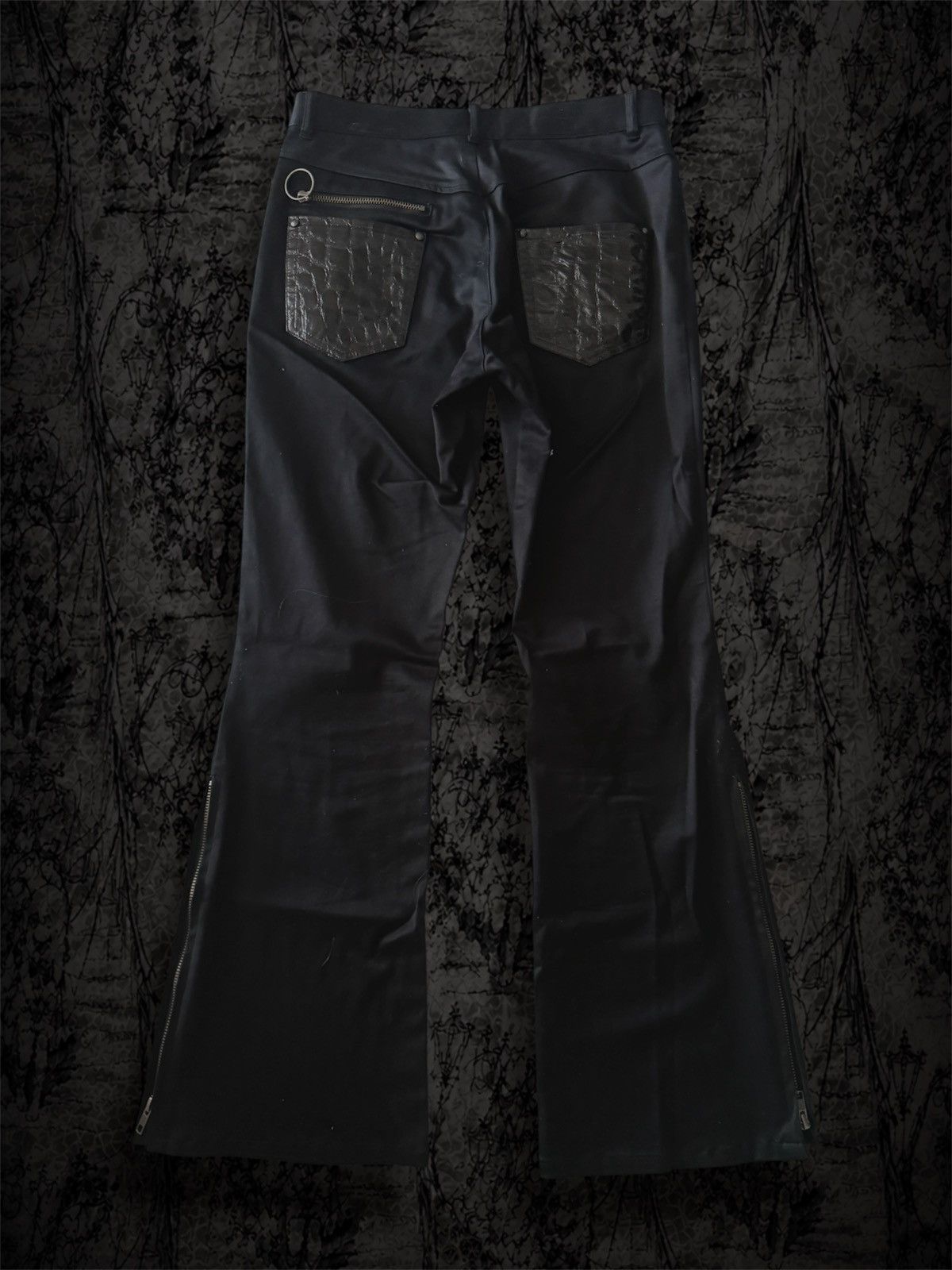 BP. Black Peace Now matching flared Suit and Pants croc pattern Size 38R - 4 Thumbnail