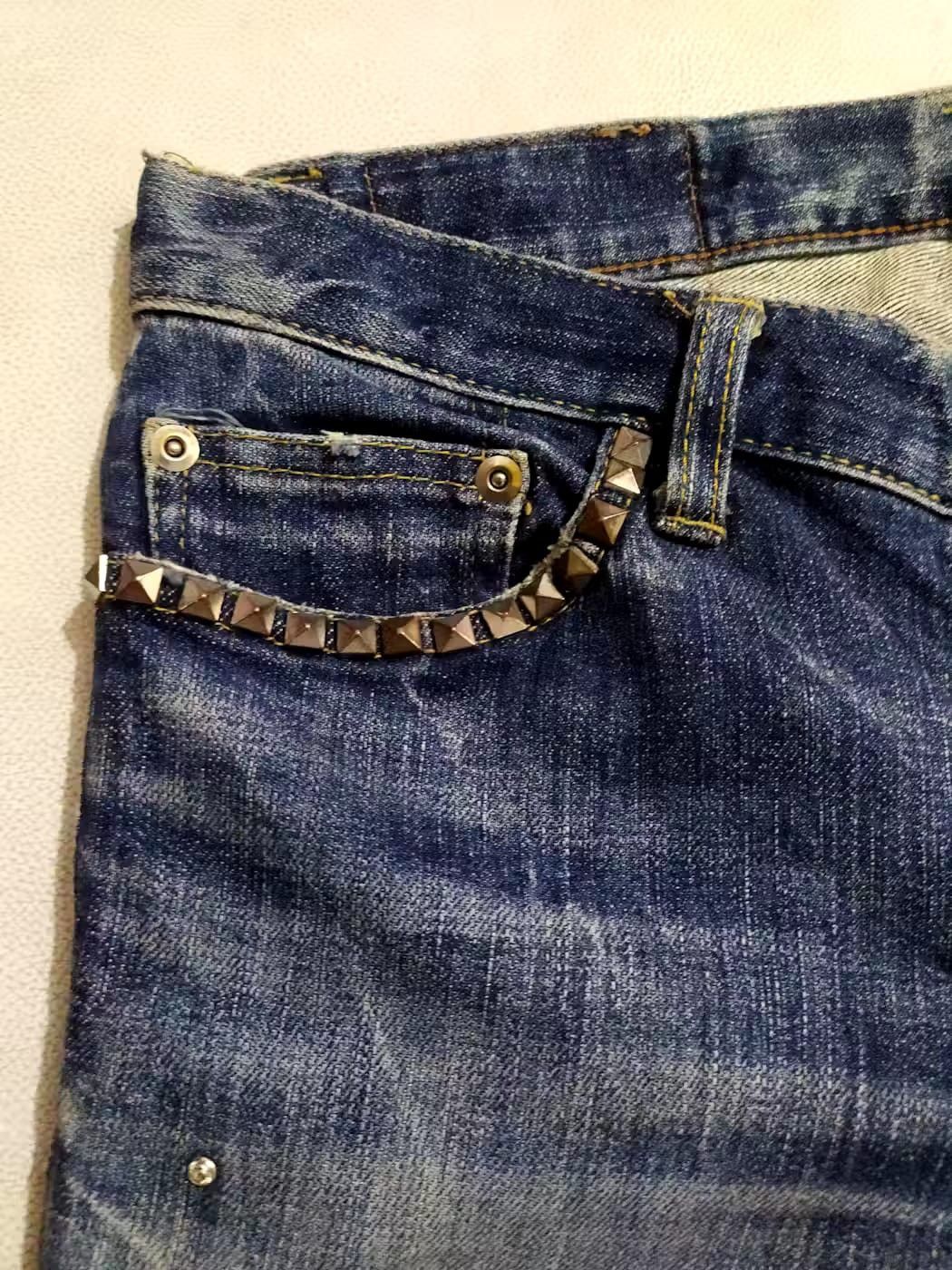 Hysteric Glamour Hysteric Glamour Distressed Studded Flare Low Rise Jeans Size 28" / US 6 / IT 42 - 4 Thumbnail
