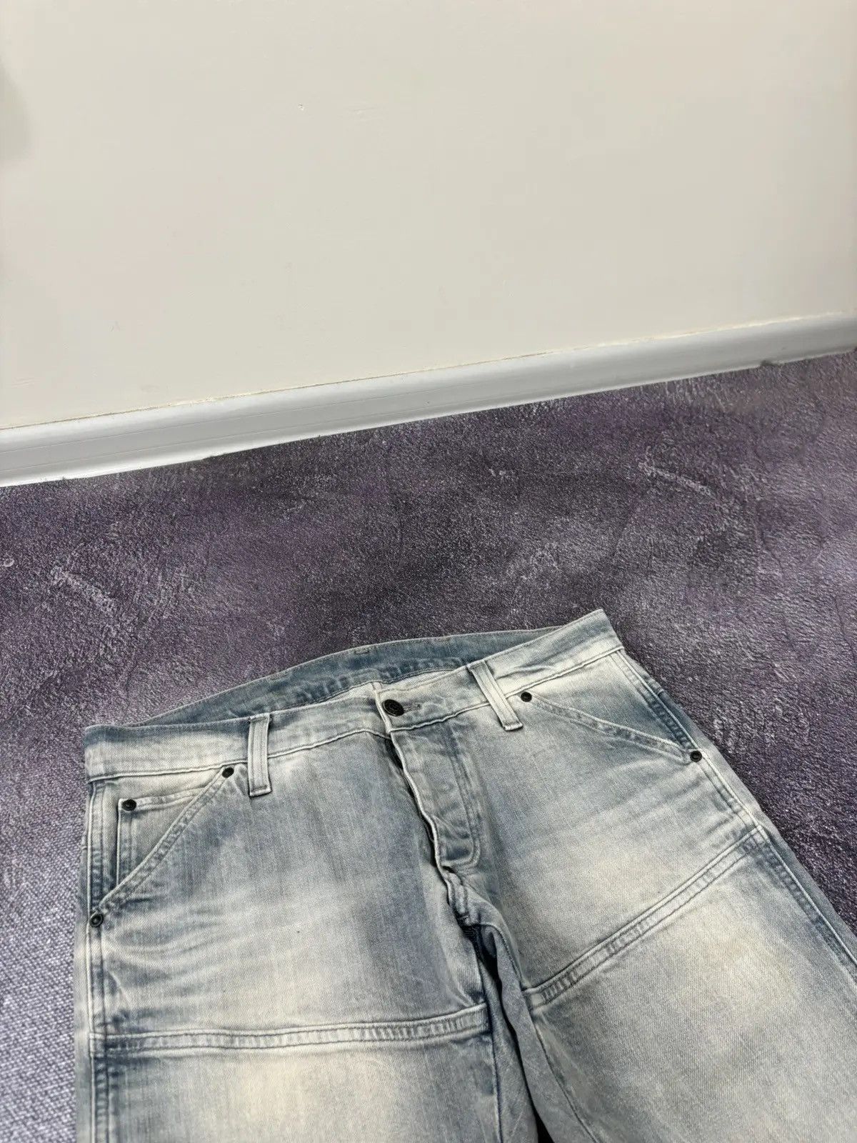 G-Star × Vintage Vintage G-Star Raw 3D Super Slim Faded Denim Japanese Jeans Size US 33 - 10 Thumbnail