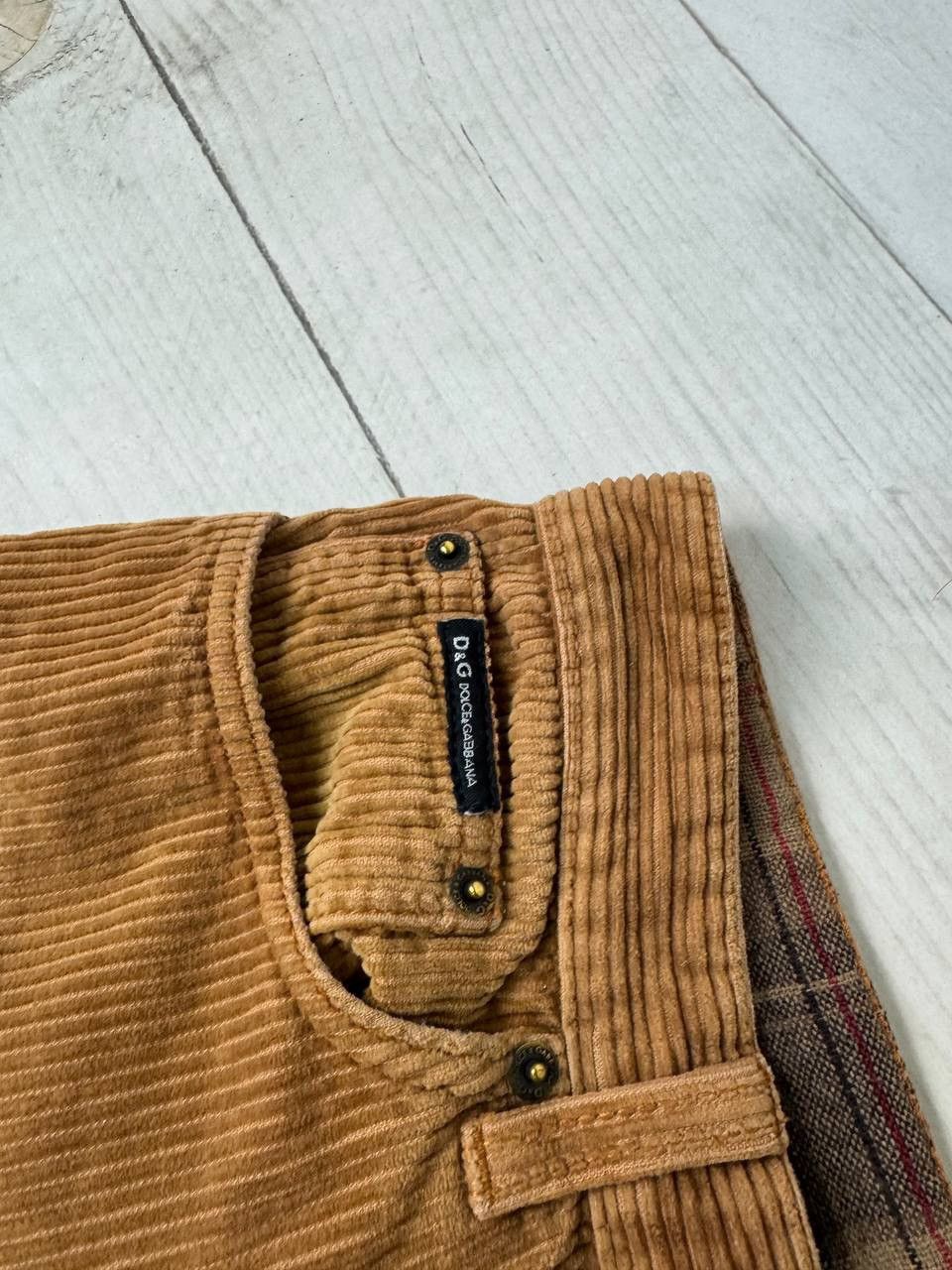 Dolce & Gabbana Vintage Dolce Gabbana Corduroy Pants Big Logo Baggy 90s Size US 34 / EU 50 - 11 Thumbnail