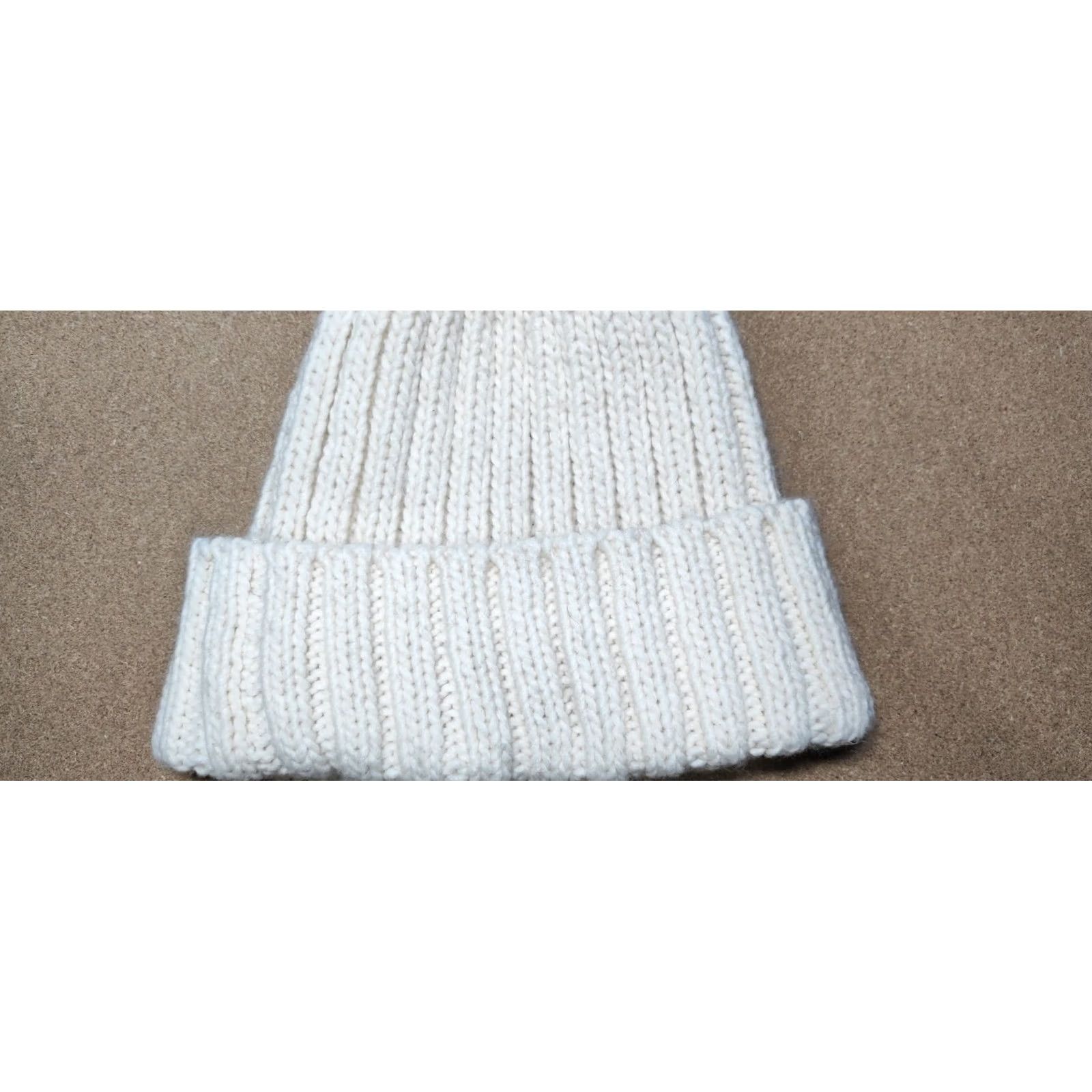 Napapijri Napapijri Beanie One Size White Wool Blend Knitted Pom Pom Norway Size ONE SIZE - 3 Thumbnail