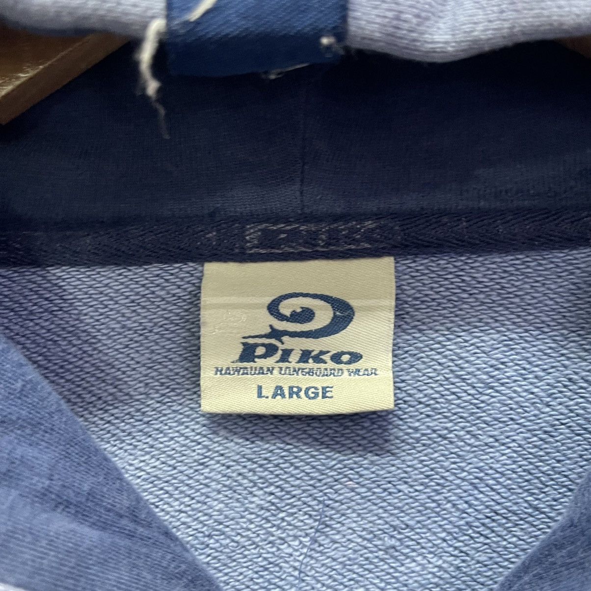 Vintage Vintage Piko Surf Hawaiian Longboard Zip Hoodie Washed Blue Size US L / EU 52-54 / 3 - 8 Thumbnail