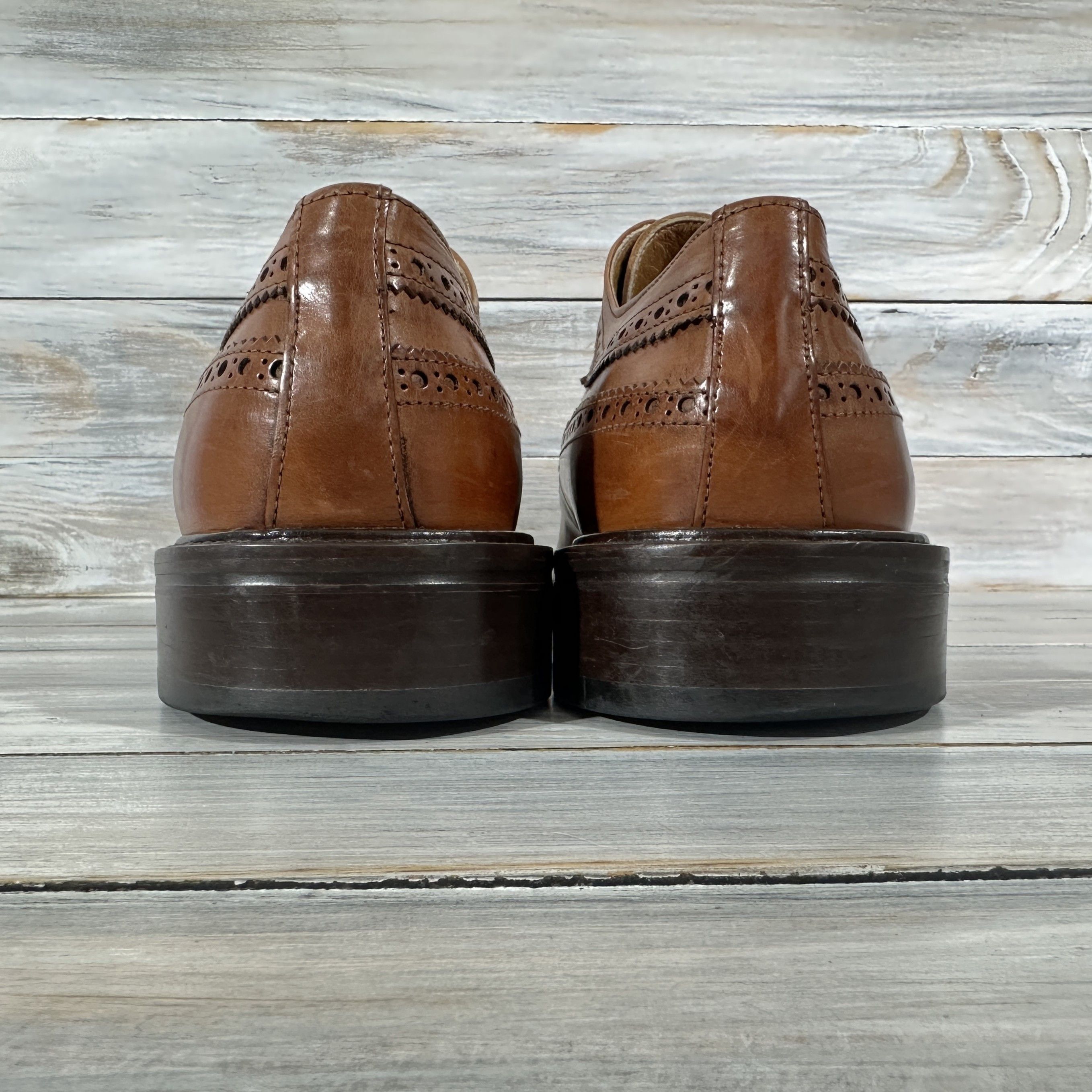 Leather Mario Bruni Brogue Men's Leather Shoes Made In Italy Luxury Size US 8 / EU 41 - 19 Thumbnail