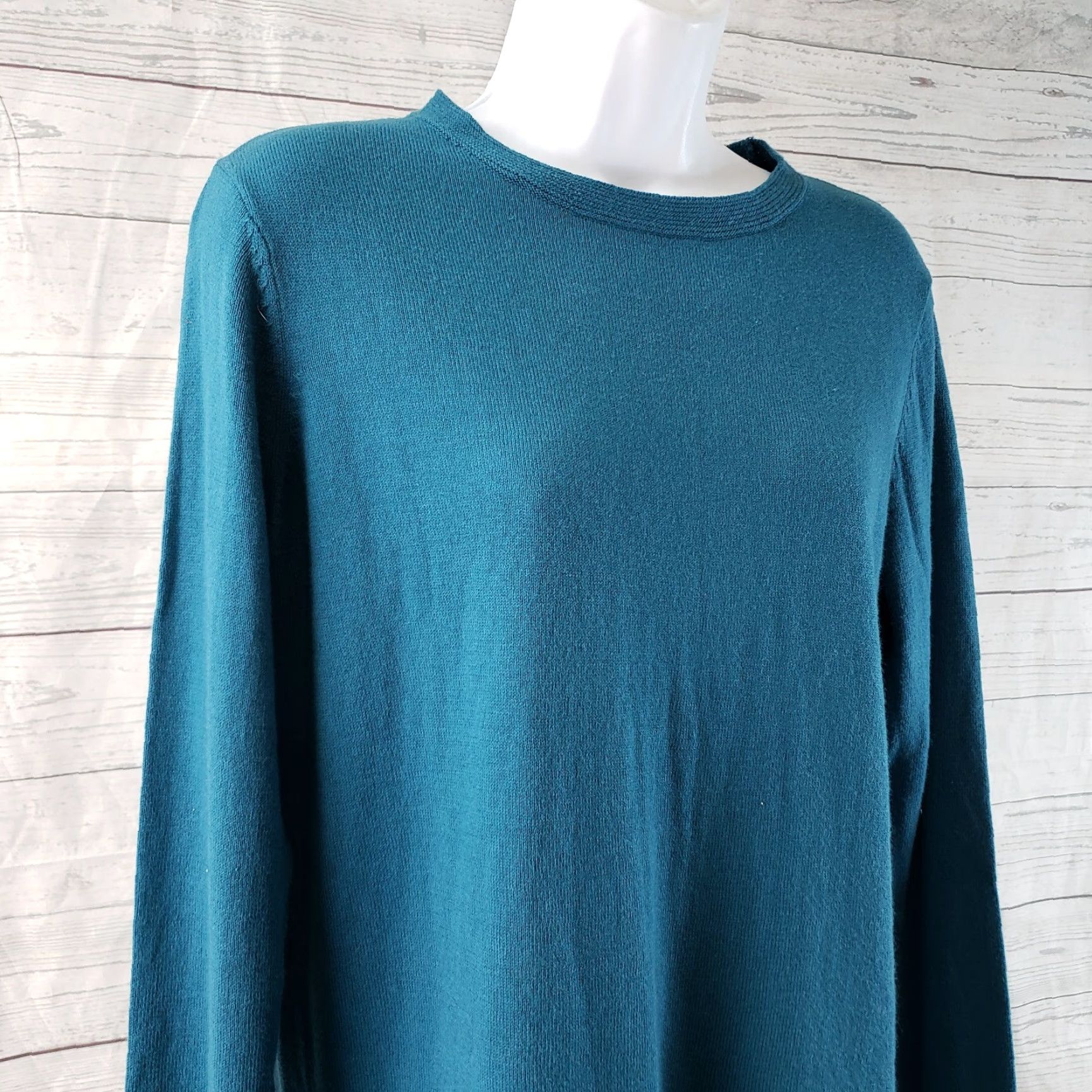 J. Jill J. Jill Womens Lightweight Sweater Sz S Blue Cotton Blend Long Sleeve Pullover Size S / US 4 / IT 40 - 2 Thumbnail