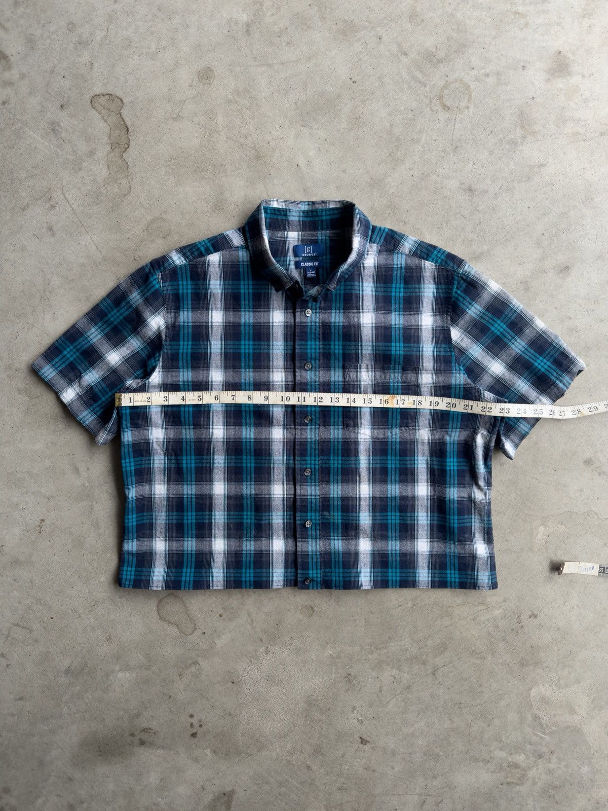 George Vintage Cropped Plaid Button Down Shirt - S Size US S / EU 44-46 / 1 - 4 Thumbnail