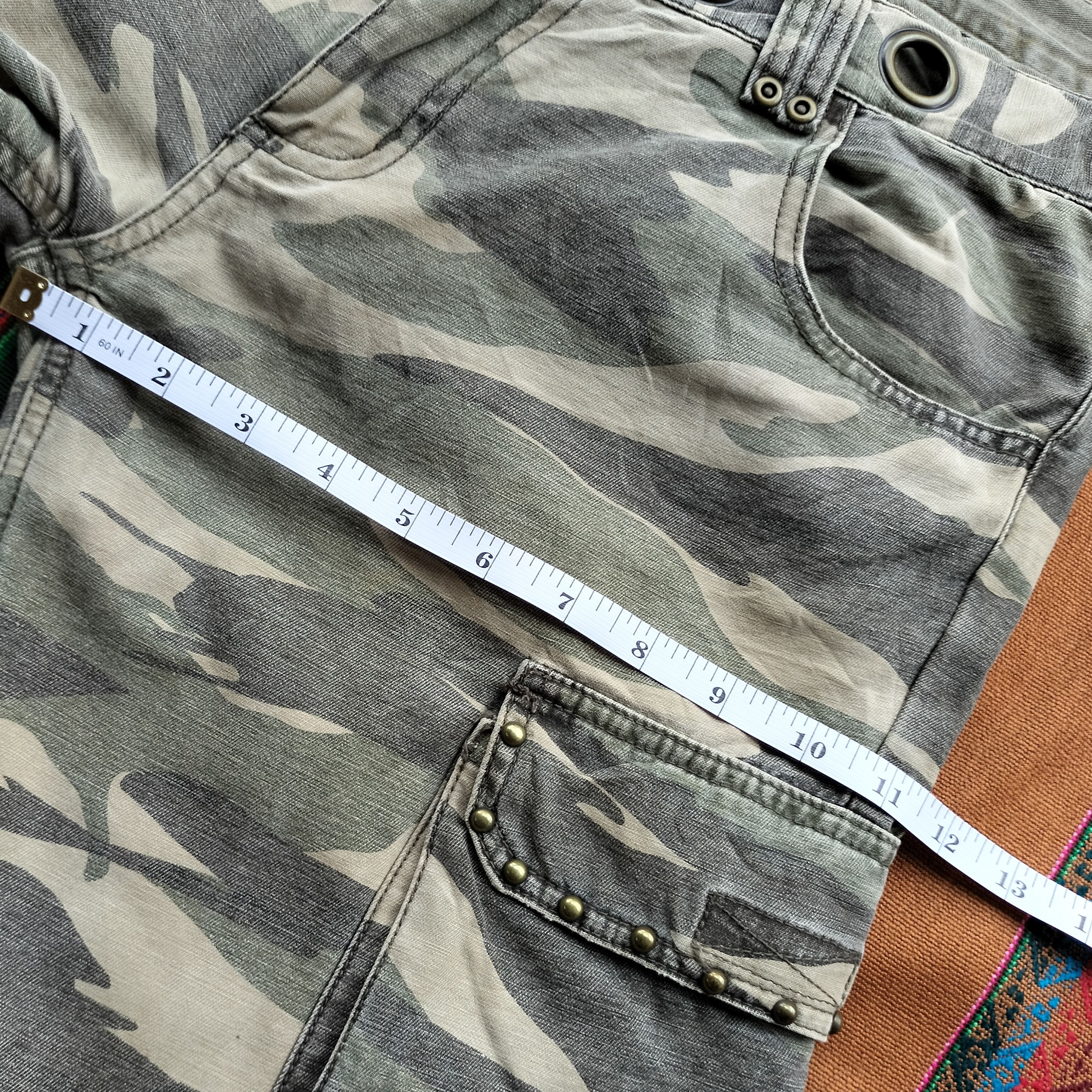 GOA double waist studded flare cargo pants Size US 31 - 18 Thumbnail