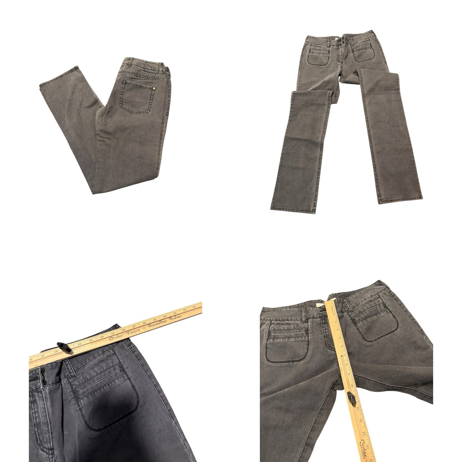 3.1 Phillip Lim 3.1 Phillip Lim Grey Embroidered Feather Pants Women’s Size 8 Utility Trousers Size 30" / US 8 / IT 44 - 10 Thumbnail