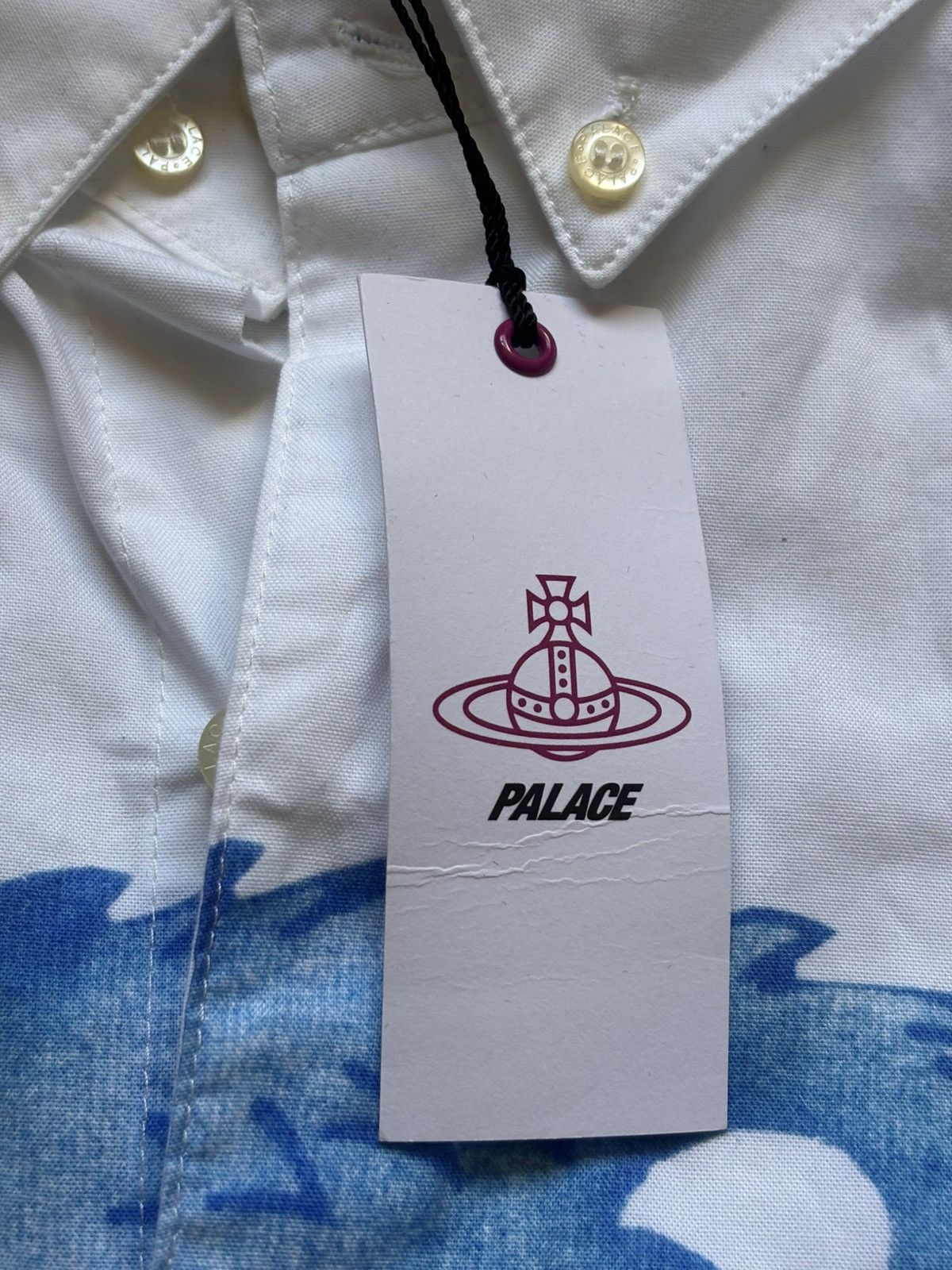 Palace × Vivienne Westwood Palace Vivienne Westwood White Bear Button Up Shirt Size US L / EU 52-54 / 3 - 4 Thumbnail