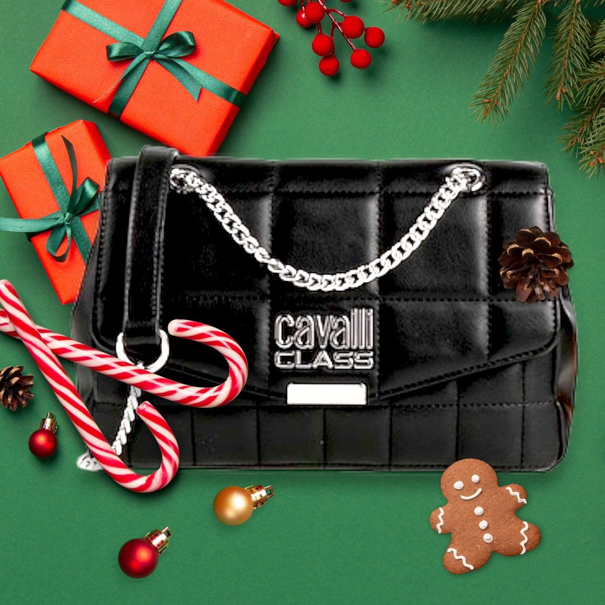 Cavalli Class Cavalli Class Black Quilted Crossbody bag BNWT Size ONE SIZE - 2 Thumbnail