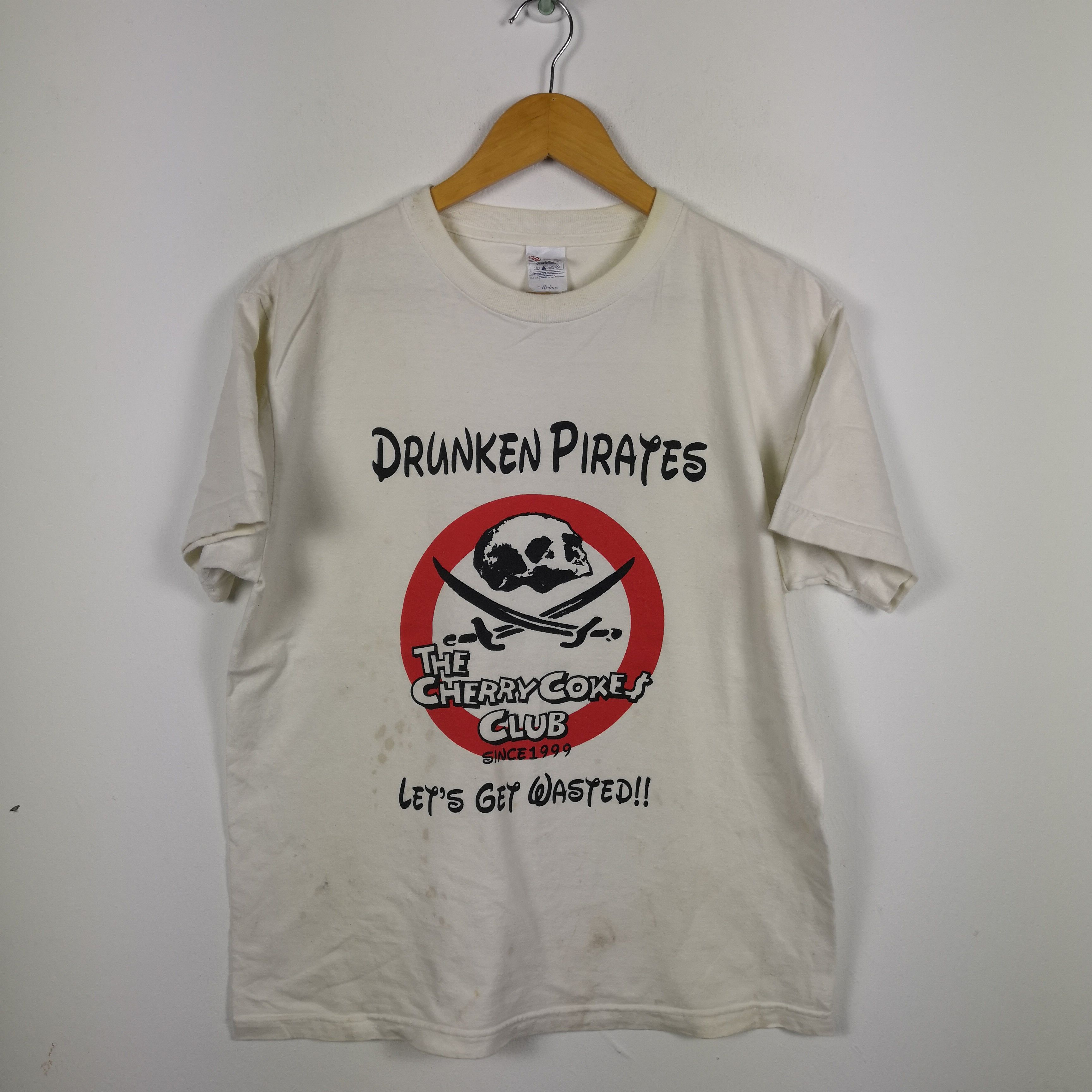 Japanese Brand Vintage Y2K Drunken Pirates T-Shirt Disney Cartoon Tees Size US M / EU 48-50 / 2 - 2 Thumbnail