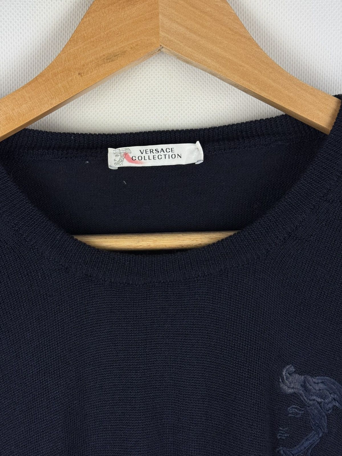 Versace Versace Collection Knitted Wool Crew Neck Sweater Pullover Size US L / EU 52-54 / 3 - 7 Thumbnail