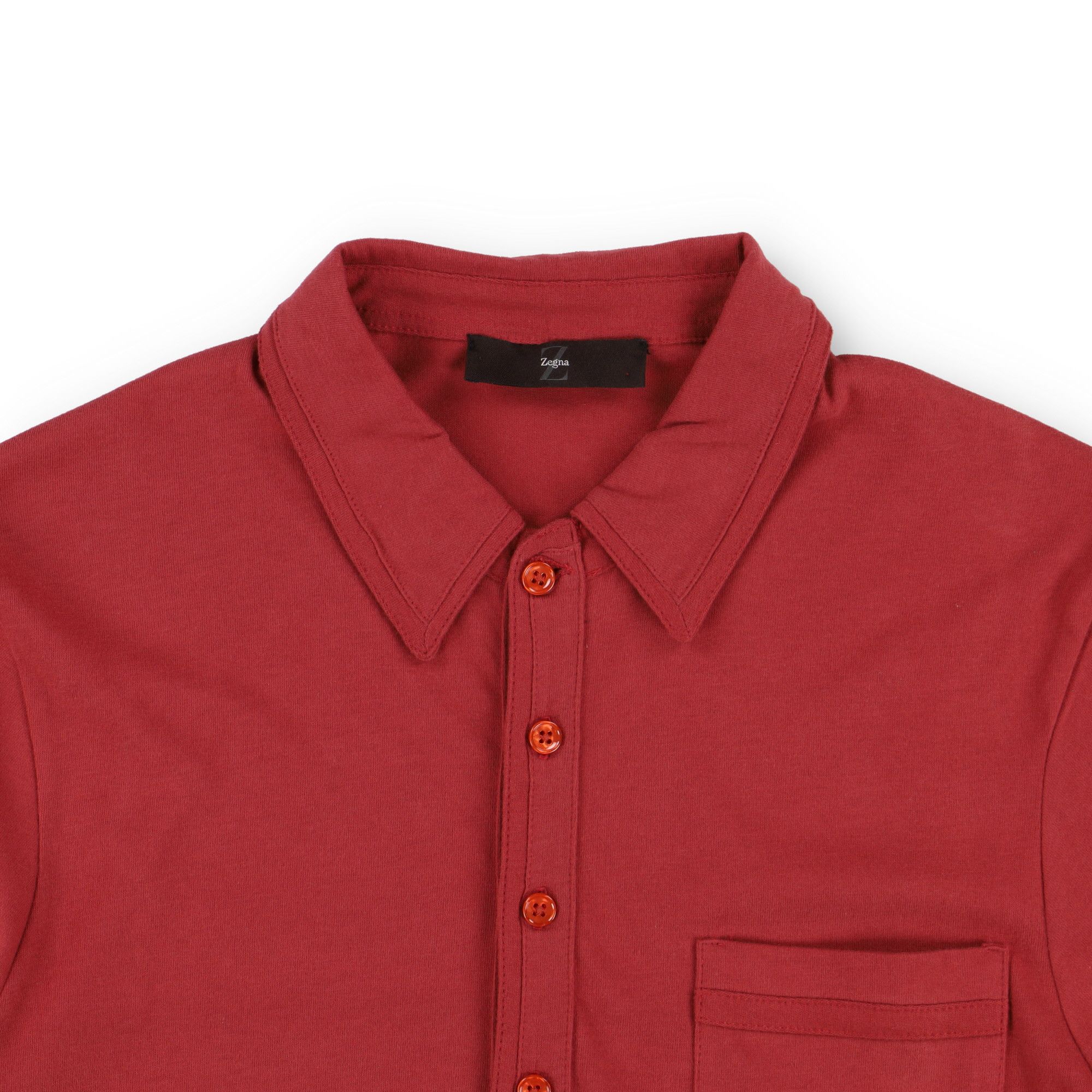 Ermenegildo Zegna Red Cotton Polo Size US S / EU 44-46 / 1 - 2 Thumbnail