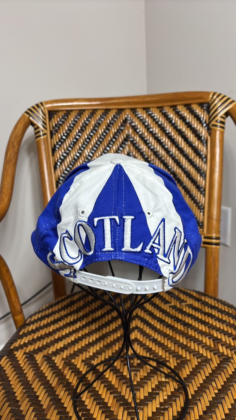 Vintage Vintage Scotland Flag Big Logo Blockhead Snapback Hat Size ONE SIZE - 3 Thumbnail