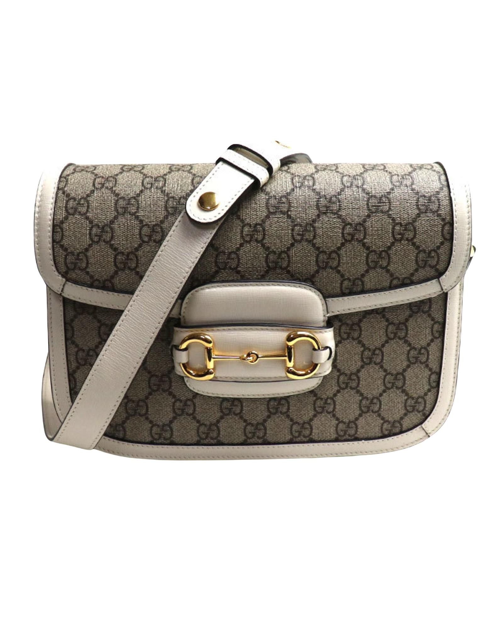 image of Gucci Sophisticated Equestrian Shoulder Bag in Beige, Women's