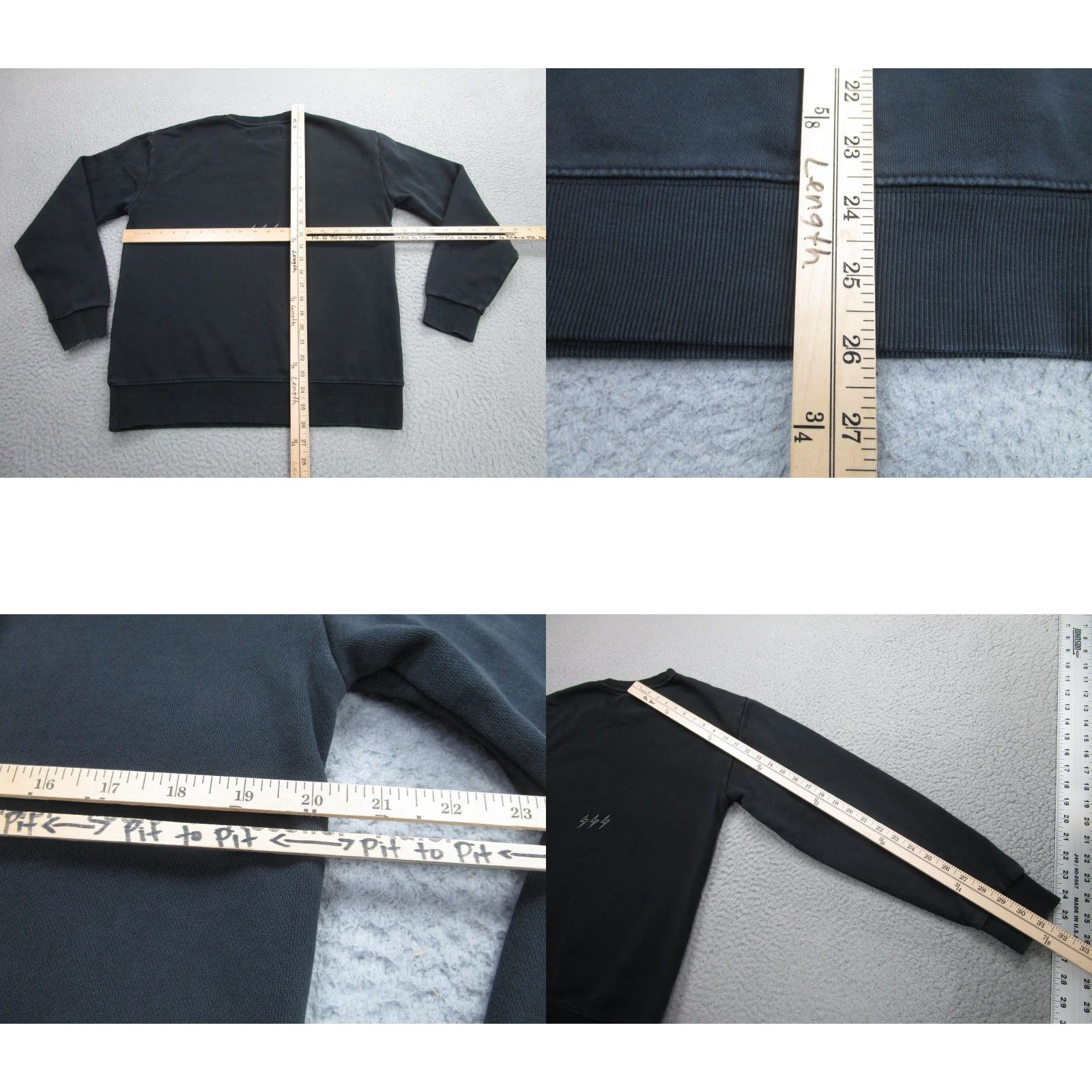 Vintage SEEK DISCOMFORT Sweatshirt Mens Small Black Pullover Organic Cotton Crewneck Graphic Print Logo 90s Quotes Size US S / EU 44-46 / 1 - 8 Thumbnail
