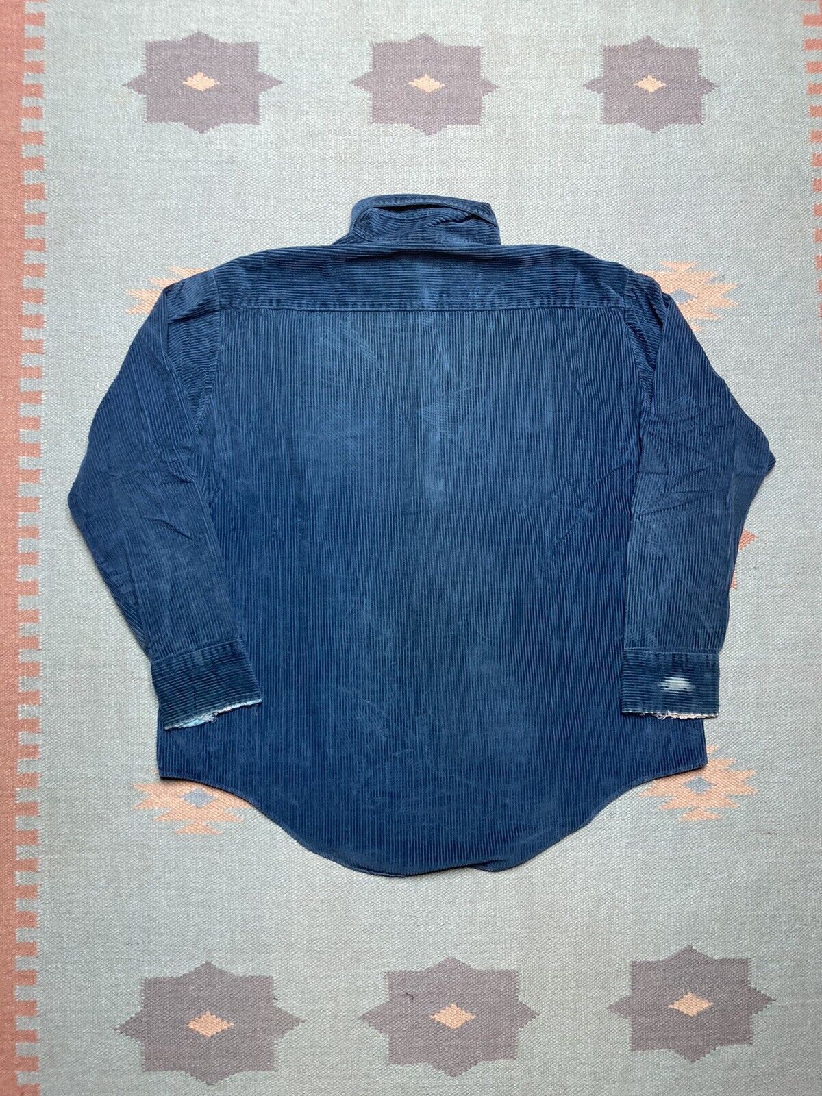 Vintage VTG 60s wide wale corduroy button shirt donegal navy blue XL Size US XL / EU 56 / 4 - 8 Thumbnail