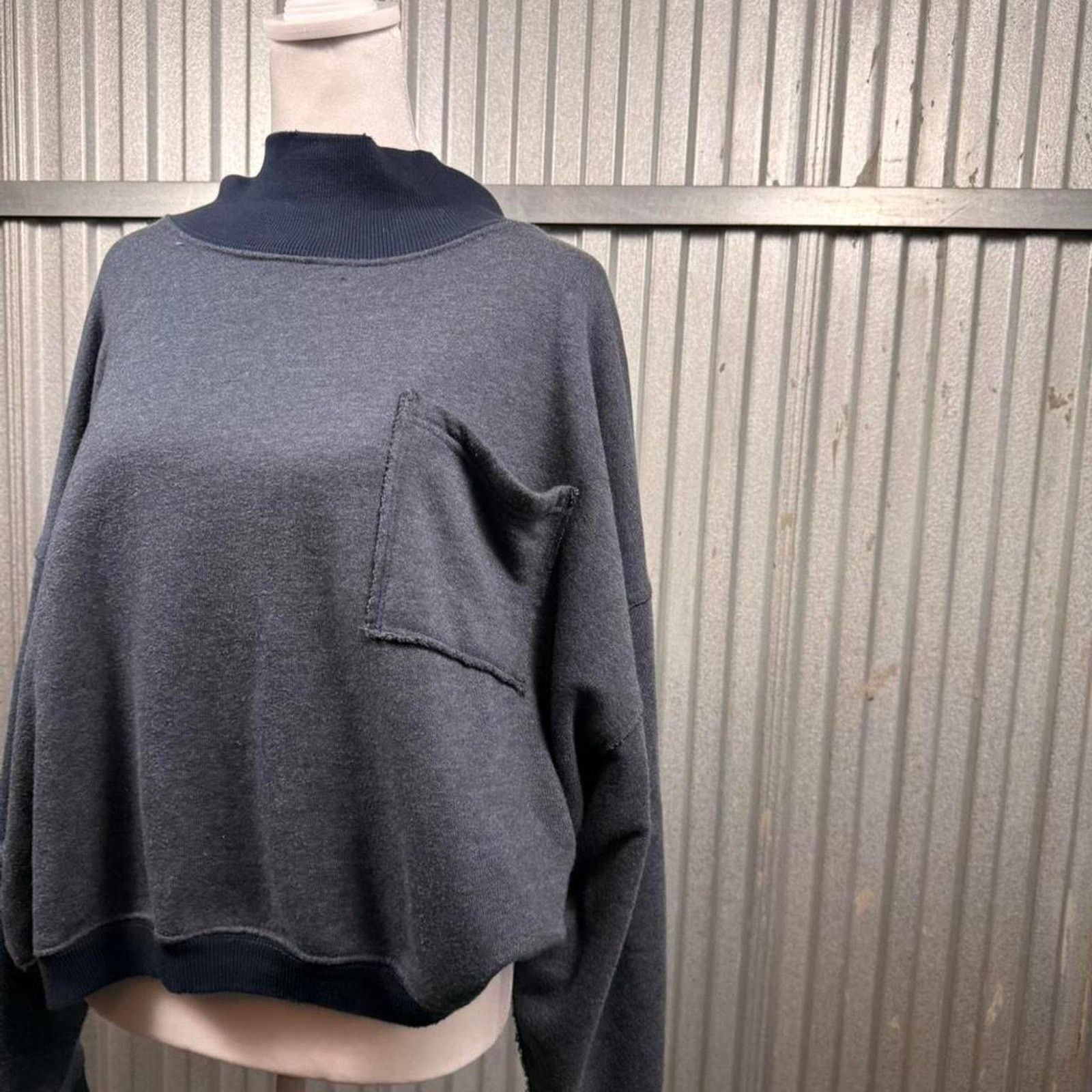 Free People Free people black oversized sweatshirt Size L / US 10 / IT 46 - 3 Thumbnail