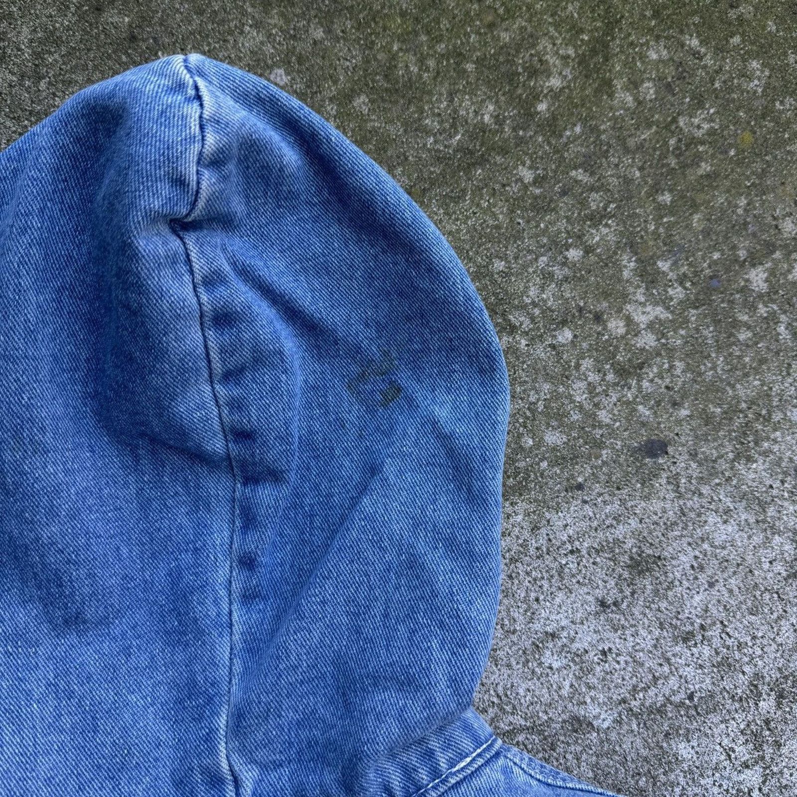Vintage 90s Thermal Lined Denim Zip Up Work Jacket ERD Grunge Faded Size US L / EU 52-54 / 3 - 14 Thumbnail