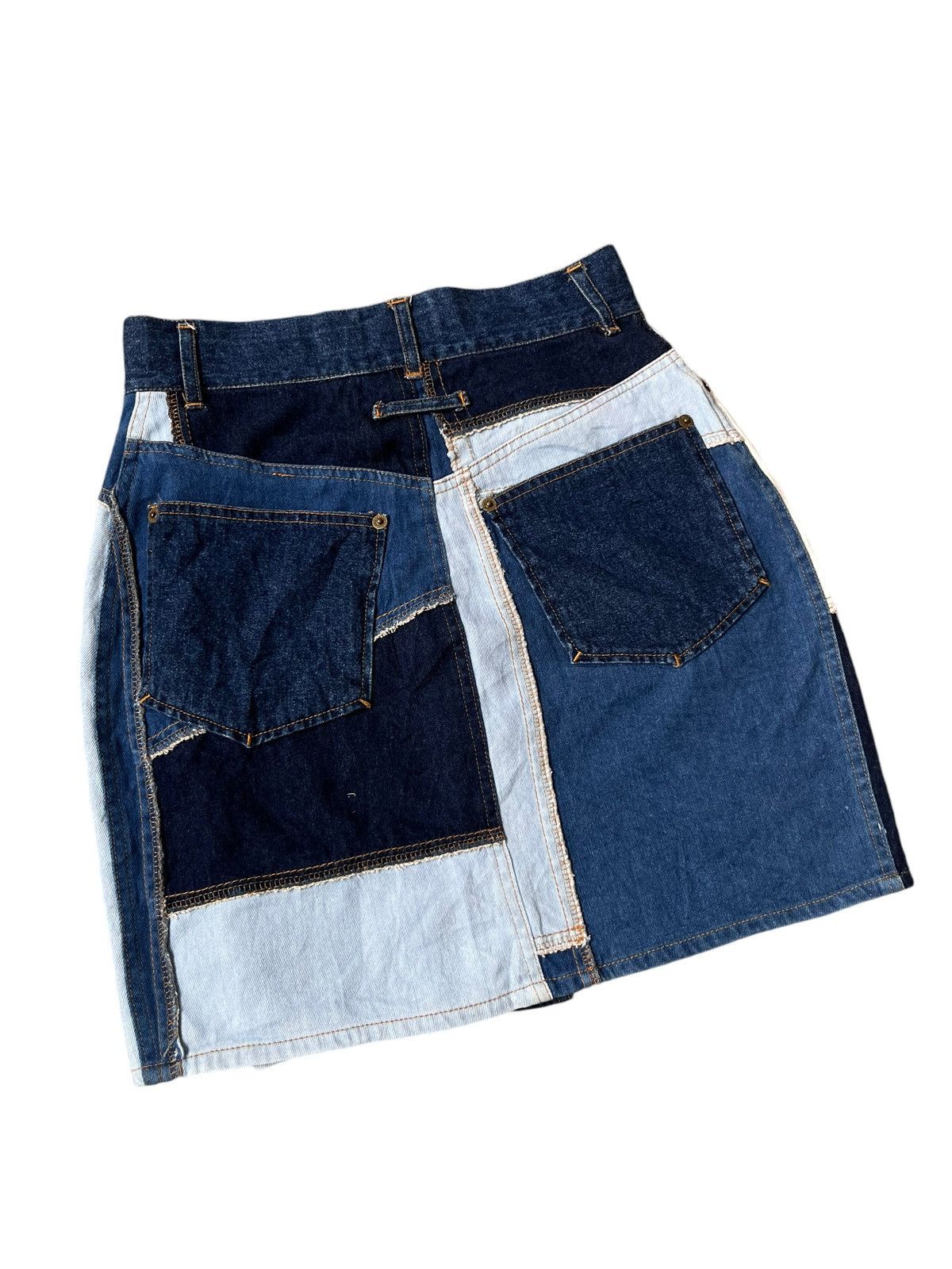 Jean Paul Gaultier Jean Paul Gaultier Patchwork Mini Skirt Size 30" / US 8 / IT 44 - 4 Thumbnail