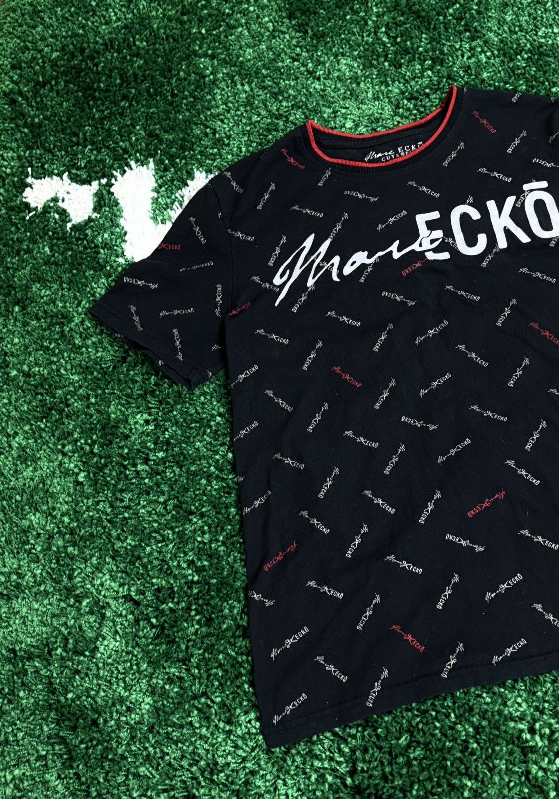 Marc Ecko × Vintage Marc Ecko Cut Sew Cursive Logo Tee Black Large Size US L / EU 52-54 / 3 - 2 Thumbnail