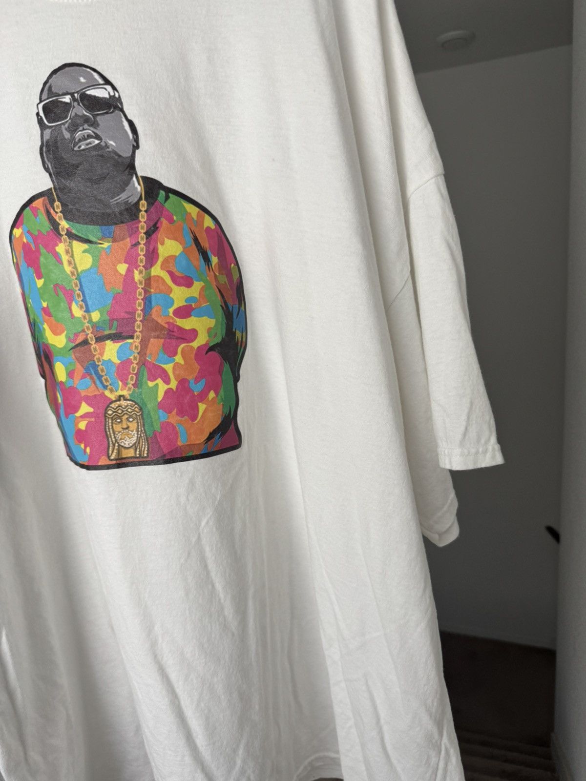 Rap Tees notorious BIG 4XL biggie smalls jesus piece oversized tee Size US XXL / EU 58 / 5 - 22 Thumbnail