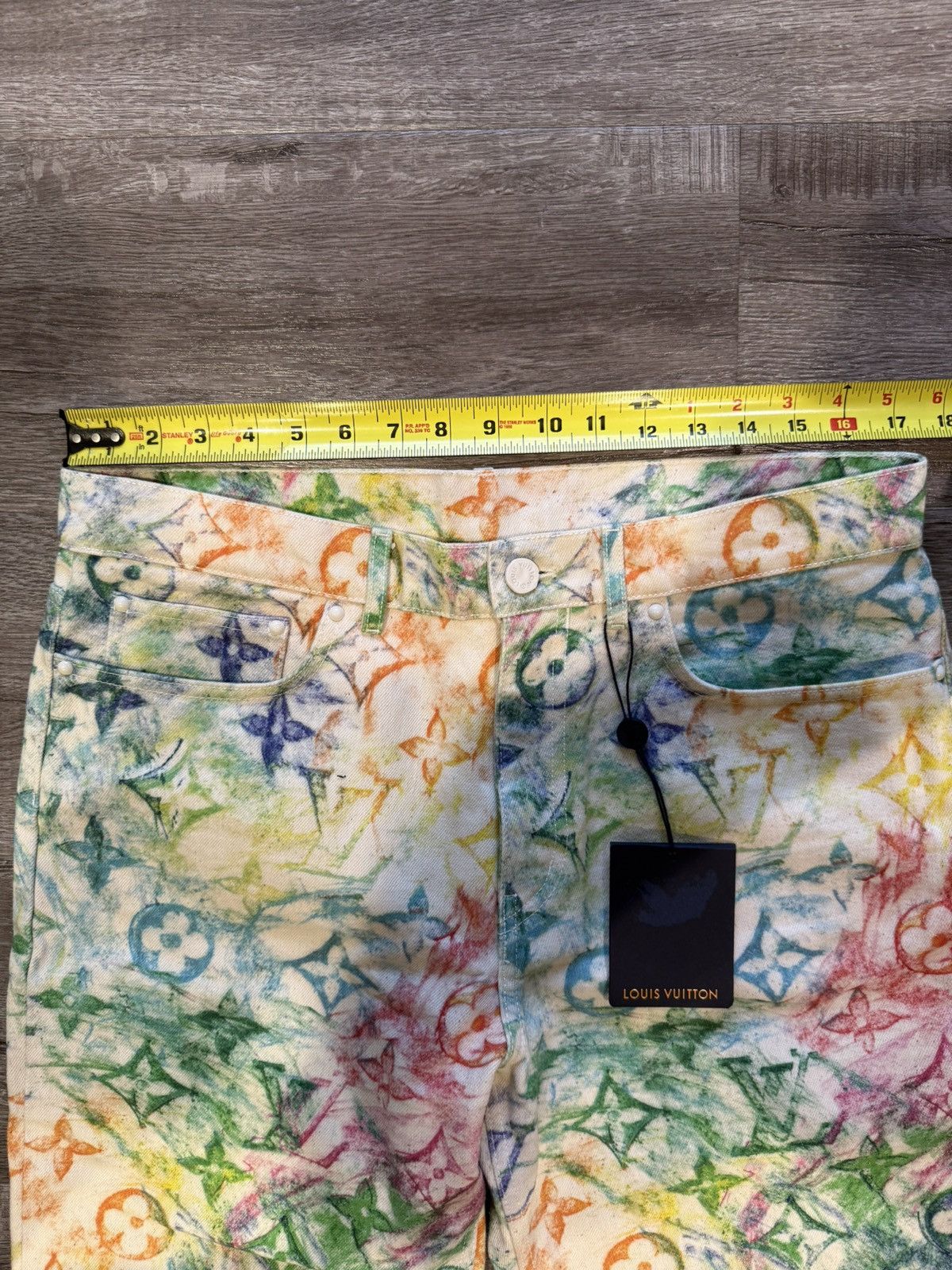 Louis Vuitton Louis Vuitton Multicolor Pastel Monogram Denim Pants Size US 34 / EU 50 - 4 Thumbnail