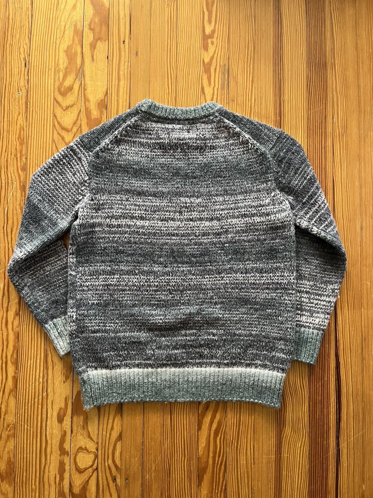 Number (N)ine Number Nine Melanged Distressed Knit Sweater Oversized Grey Size US M / EU 48-50 / 2 - 2 Thumbnail