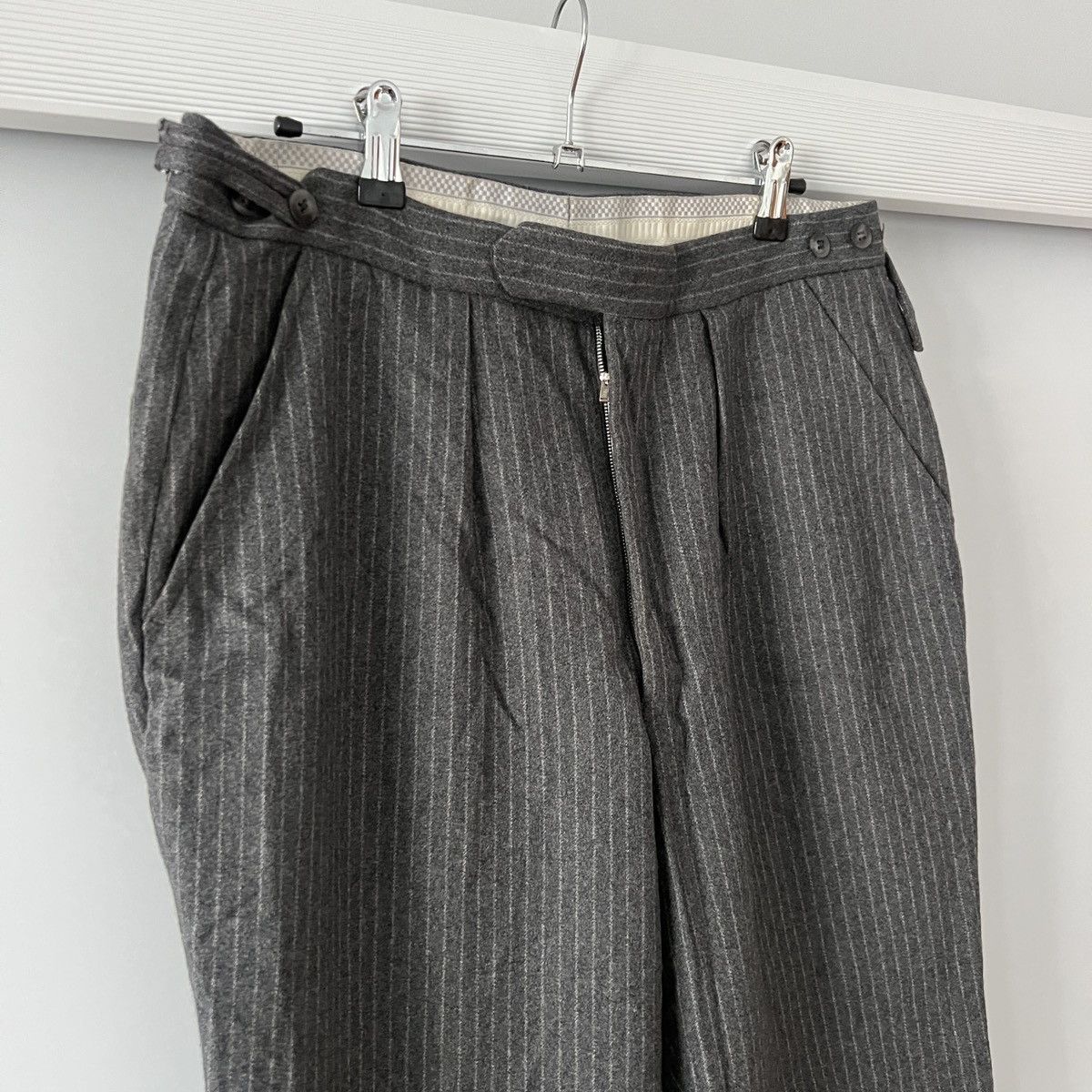 Vintage Vintage Aero Zip Casual Stripped Wool 30's Pants Rare Size US 32 / EU 48 - 6 Thumbnail