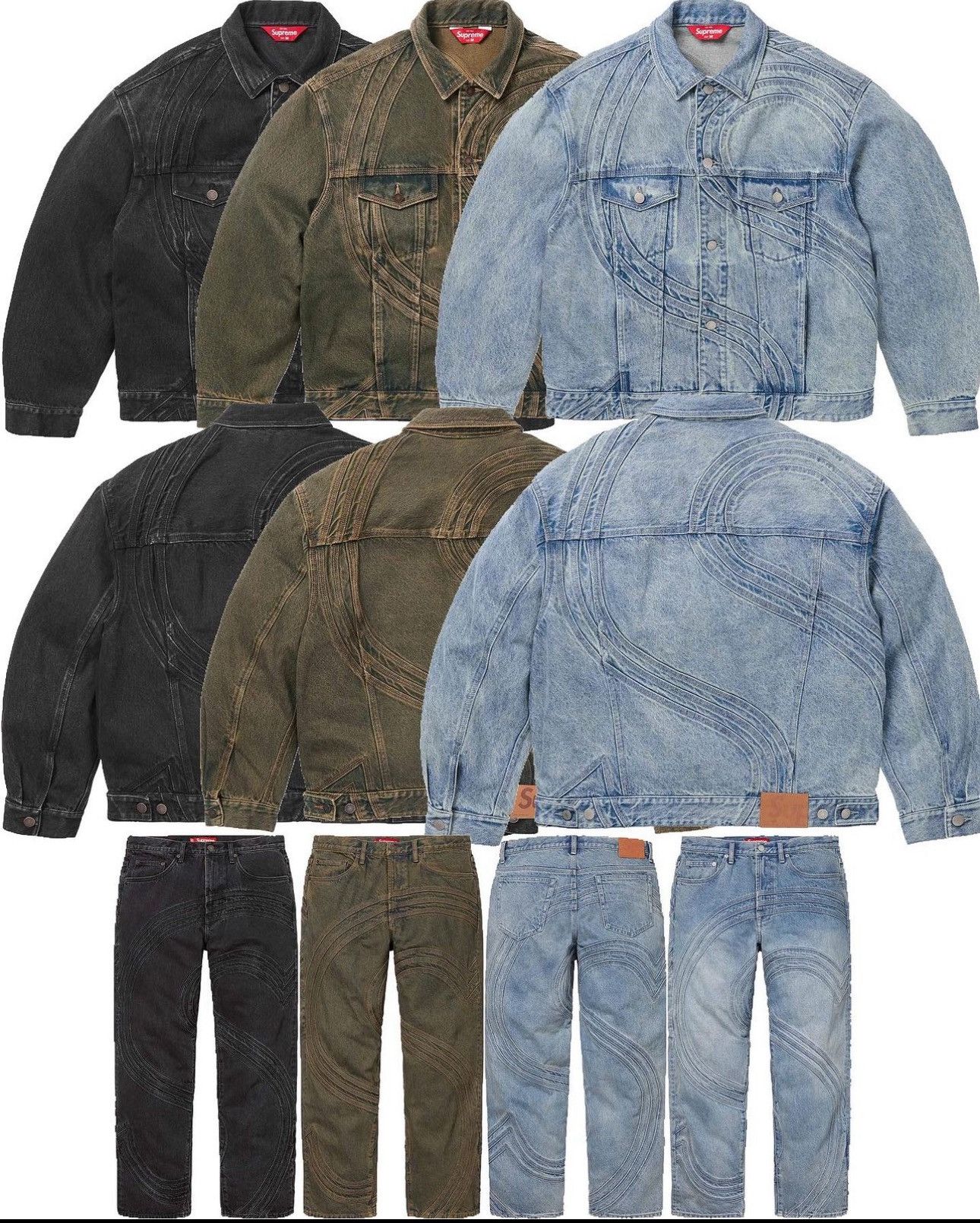 Supreme SUPREME S LOGO LOOSE FIT JEAN SS24 Size US 30 / EU 46 - 22 Thumbnail