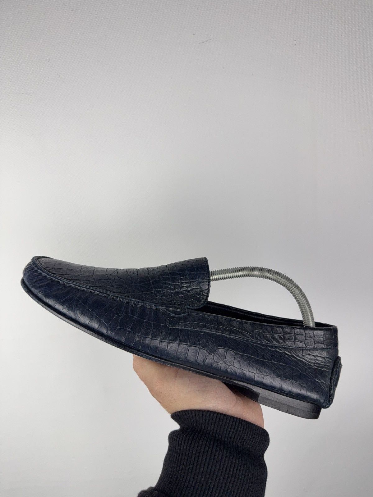 Corneliani Corneliani Crocodile Embossed Leather Loafers Made in Italy Size US 10 / EU 43 - 16 Thumbnail