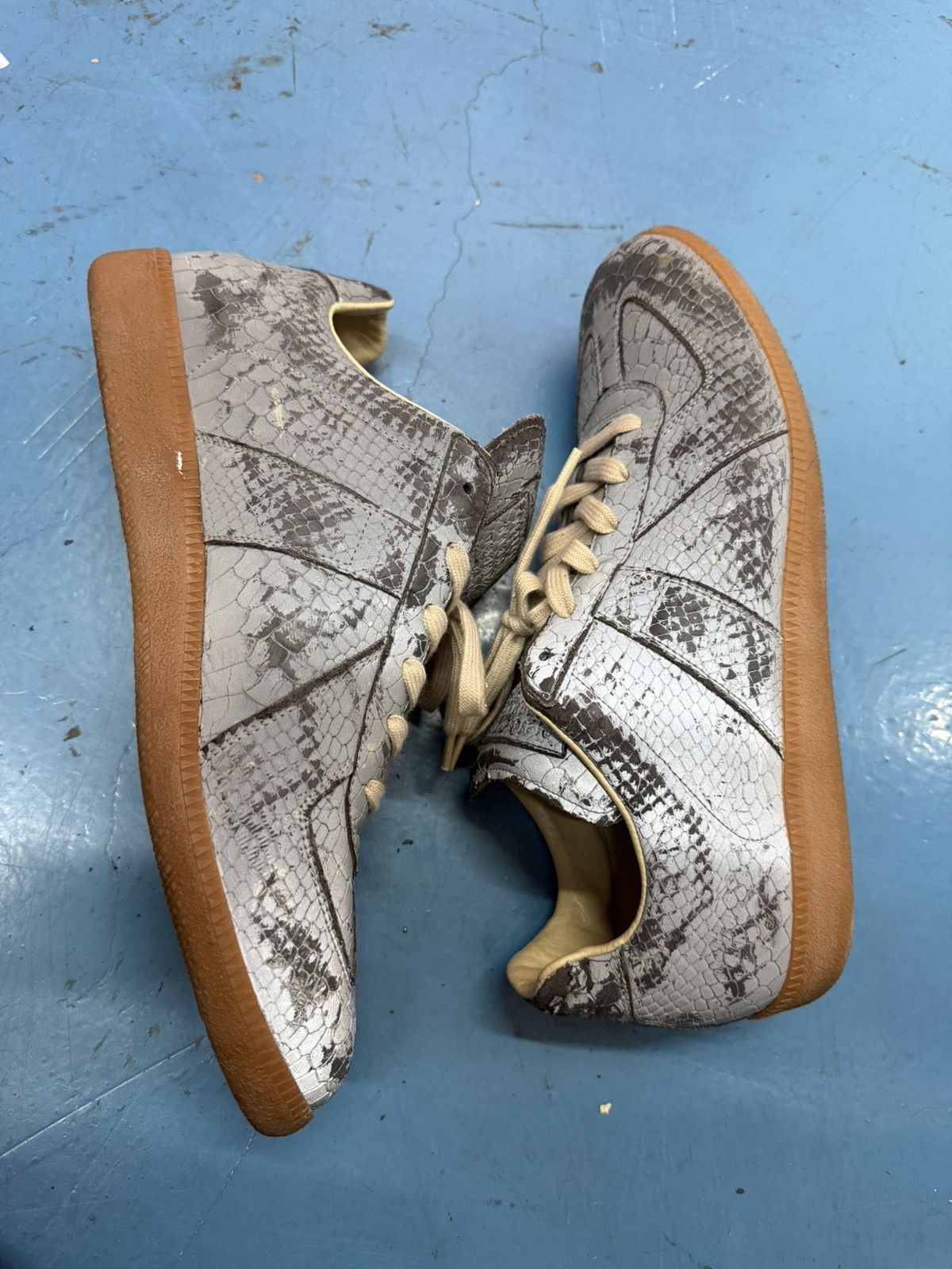 Maison Margiela MARGIELA 3M SNAKE SKIN GAT LOW Size US 12 / EU 45 - 3 Thumbnail