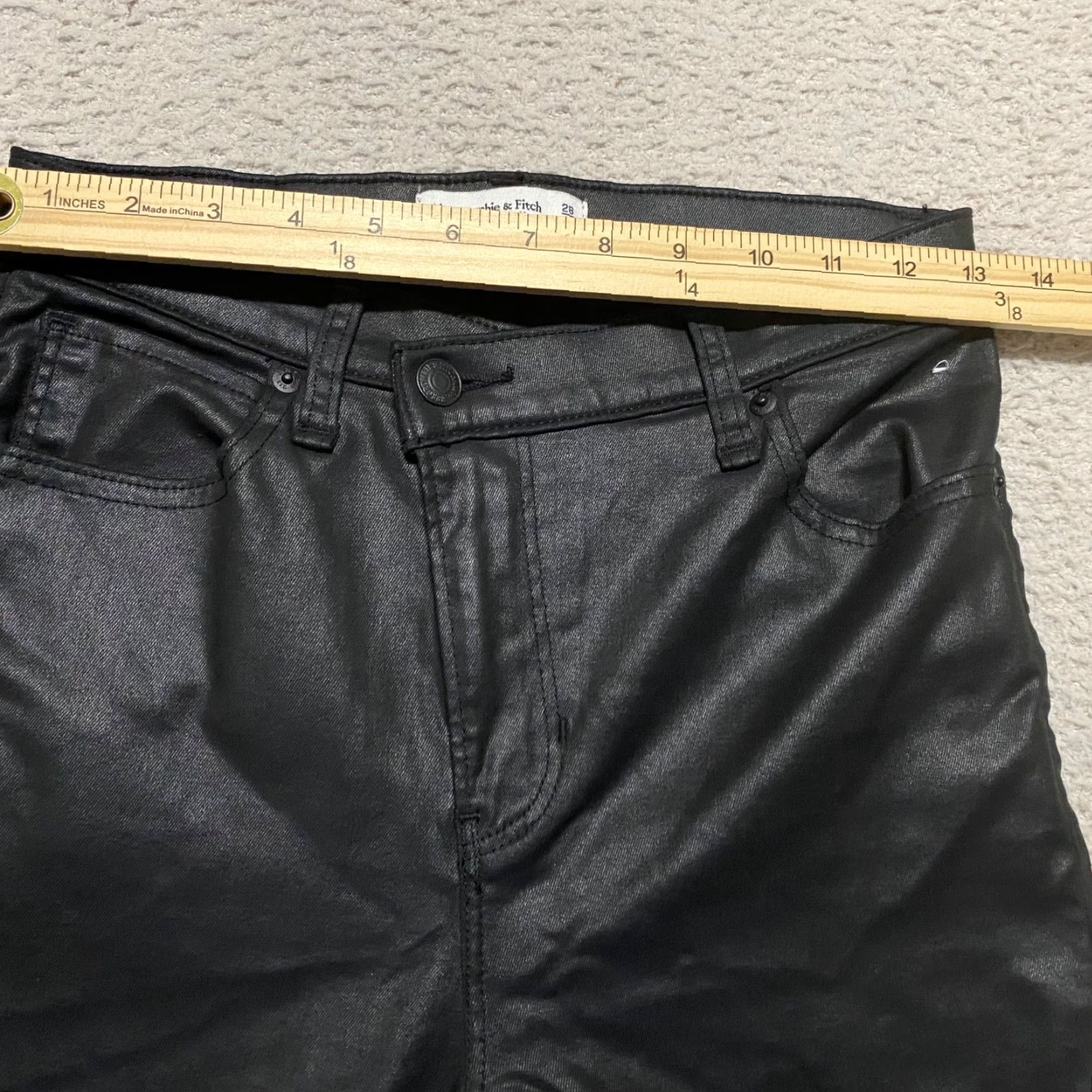 Abercrombie & Fitch Abercrombie & Fitch Womens Pants 28 Skinny High Rise Faux Leather Black Ankle Dressy Womens Size 28" / US 6 / IT 42 - 5 Thumbnail