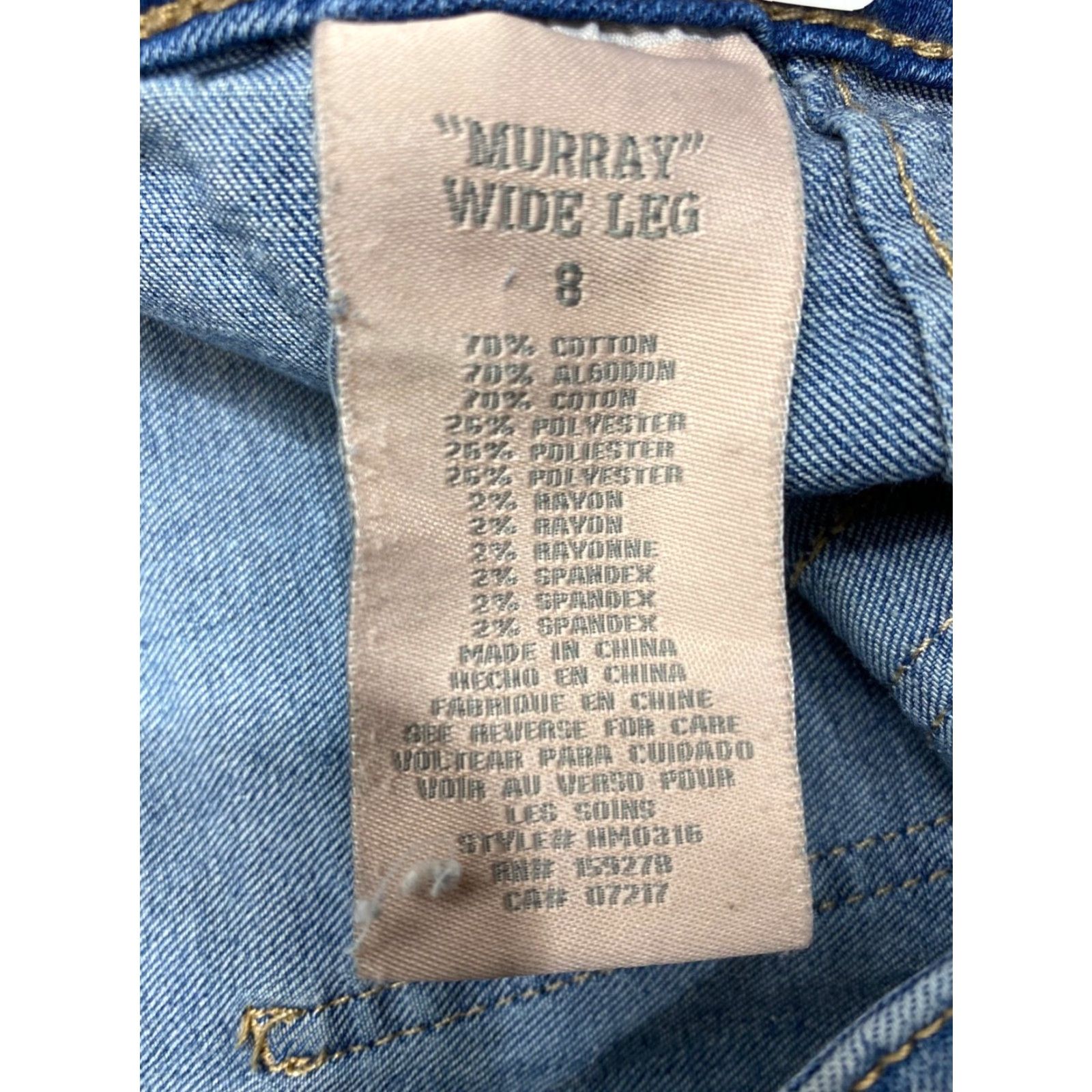 Vintage VINTAGE HYDRAULIC Womens Murray Wide Leg Jeans 3/4 Blue Size 8 Casual #5303 Size 30" / US 8 / IT 44 - 4 Thumbnail