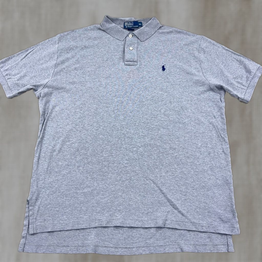 Polo Ralph Lauren VINTAGE Polo Ralph Lauren Polo Shirt Men XL Gray Blue Pony Fine Soft Touch Golf Adult Size US XL / EU 56 / 4 - 1 Thumbnail