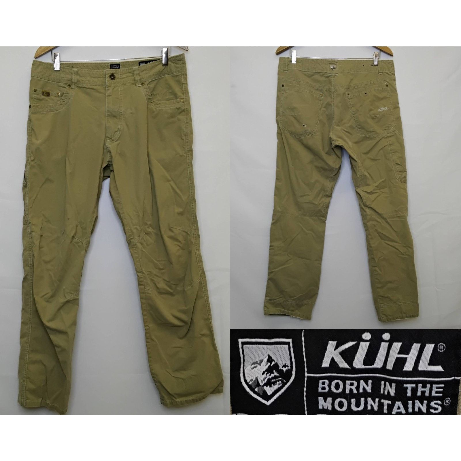 Kuhl Kuhl Revolvr Pants Men's 35x32 Khaki Casual Small Hole Size US 35 - 1 Thumbnail