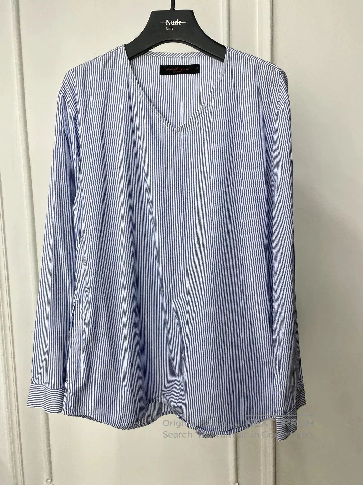 Comme des Garcons Homme Plus Striped Graphic Long Sleeve Shirt. Size US L / EU 52-54 / 3 - 1 Thumbnail