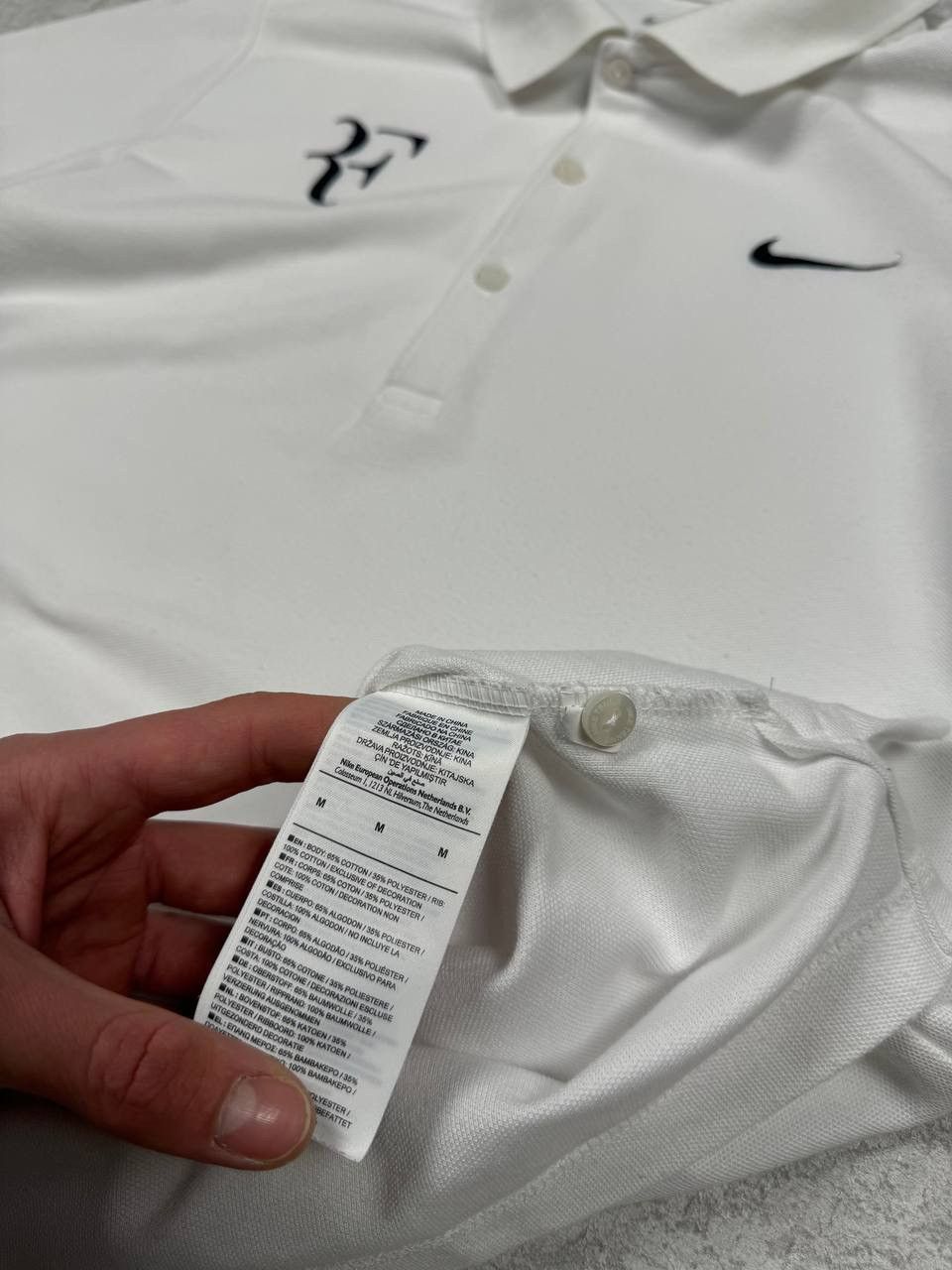 Nike Nike Roger Federer White Polo Embroidered Logo Size M Size US M / EU 48-50 / 2 - 12 Thumbnail