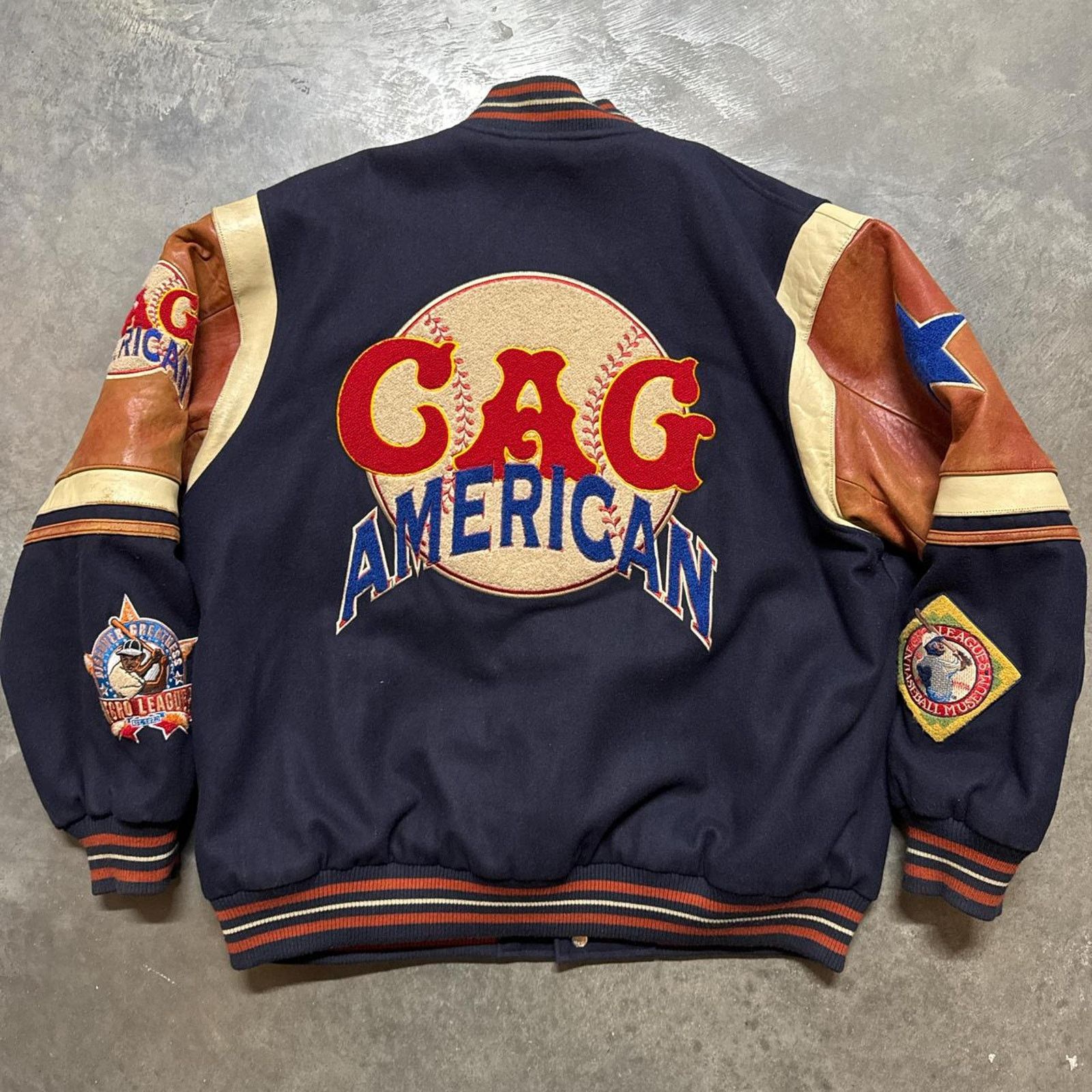 Jeff Hamilton × Vintage Vintage JH Design Negro League Chicago Giants Leather Jacket Size US XXL / EU 58 / 5 - 4 Thumbnail