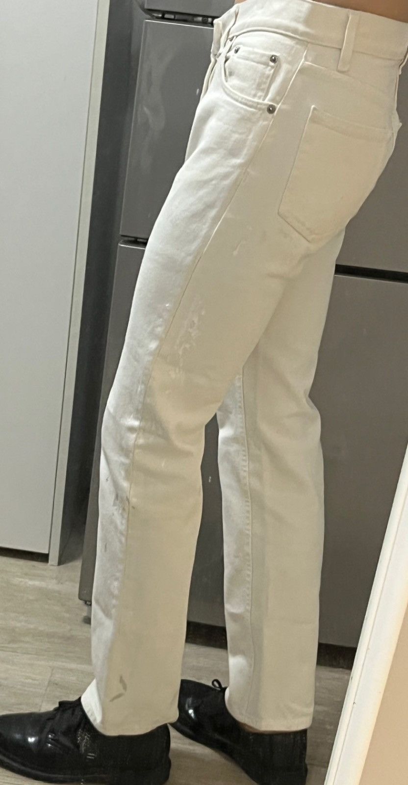 Helmut Lang Helmut Lang's white splashed ink jeans2412-Nextarrow Size US 29 - 7 Thumbnail