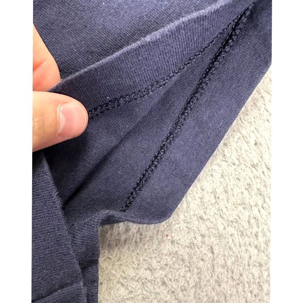 Vintage VINTAGE Famous T-Shirt Mens XL Navy Crew Neck Short Sleeve Single Stitch Made In USA 90s USA Cotton Breathable Lightweight Easy Care Size US XL / EU 56 / 4 - 5 Thumbnail