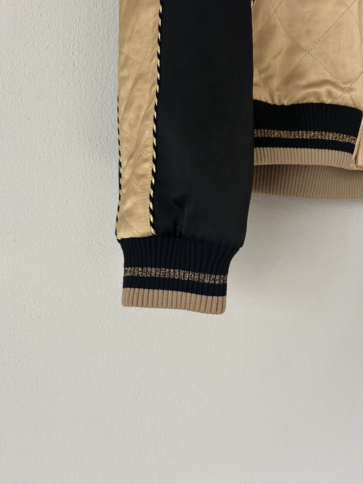 Saint Laurent Paris Gold Satin Teddy Bomber Jacket Size US M / EU 48-50 / 2 - 7 Thumbnail