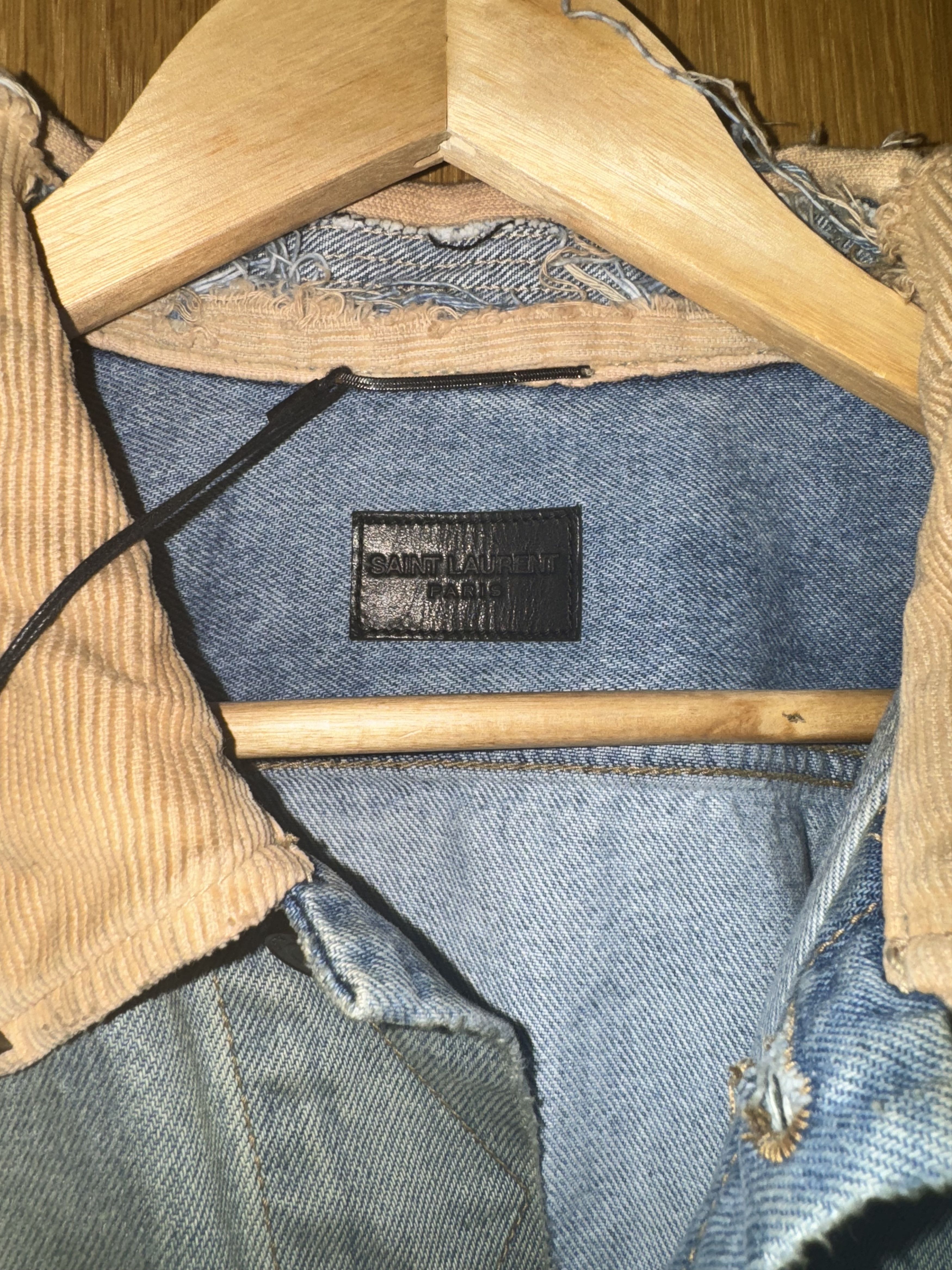 Saint Laurent Paris Short Sleeve Distressed Studded Denim Jacket Size US M / EU 48-50 / 2 - 3 Thumbnail