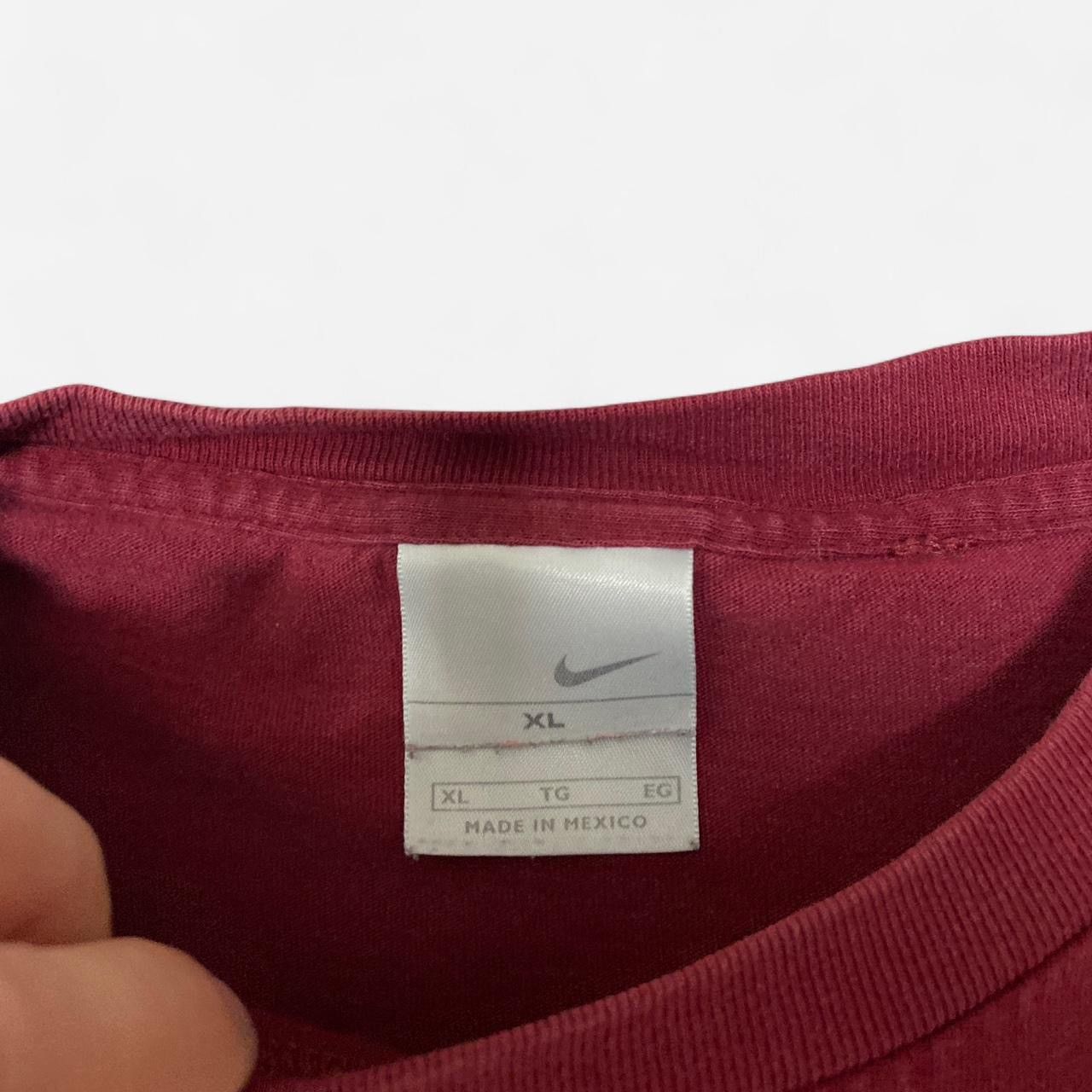 Nike Vintage Nike swoosh burgundy and yellow graphic Tshirt Size US XL / EU 56 / 4 - 3 Thumbnail