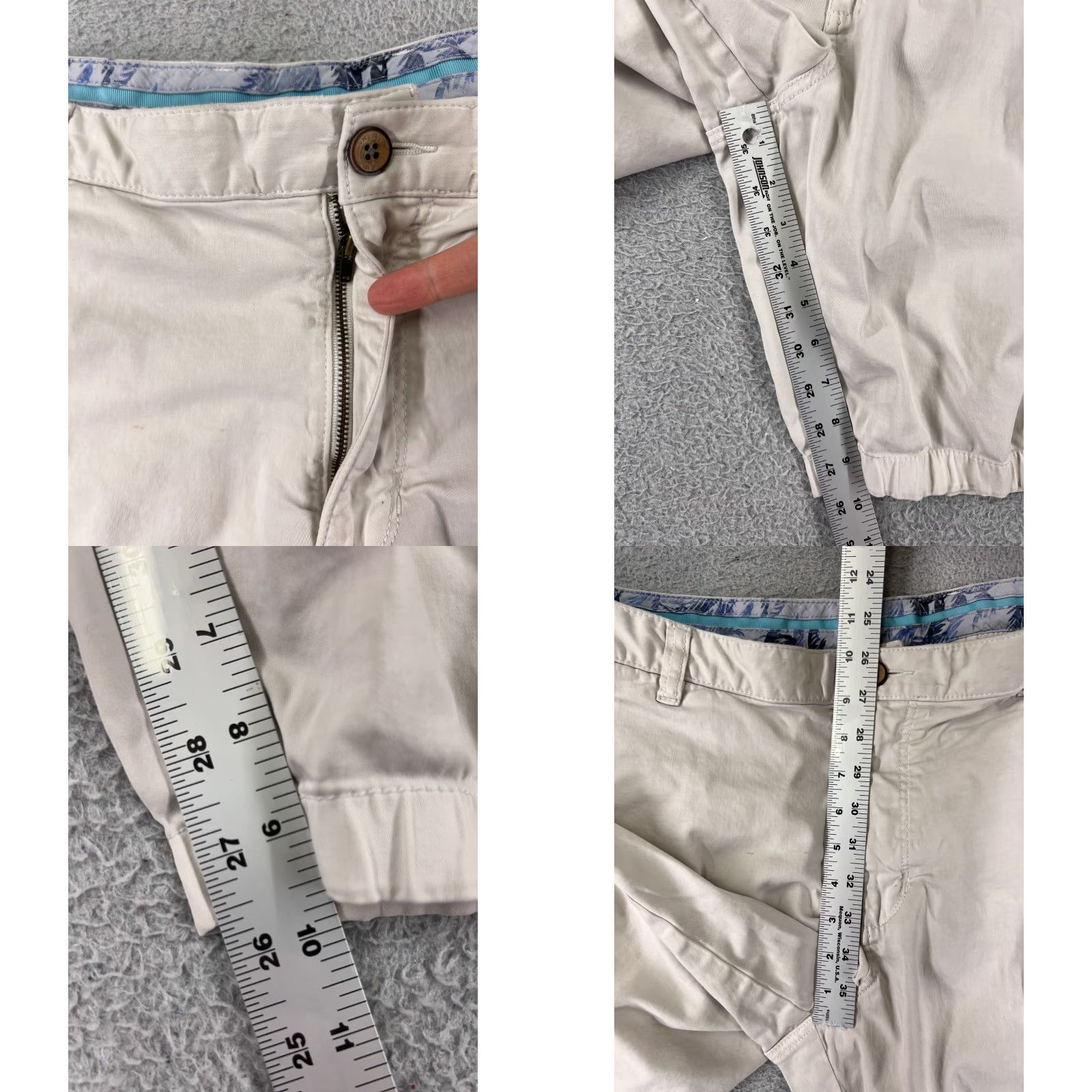 Tommy Bahama Tommy Bahama Shorts Men Flat Front Bermuda Casual Beach 40 Beige Logo Pockets Inseam 10 in Regular Fit Adults Mens Size US 40 / EU 56 - 8 Thumbnail