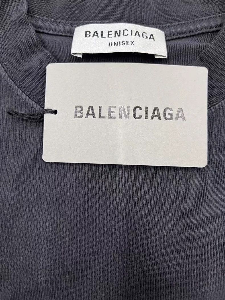 Balenciaga Balenciaga Embroidered Logo monogram solid crewneck short Size US XS / EU 42 / 0 - 5 Thumbnail