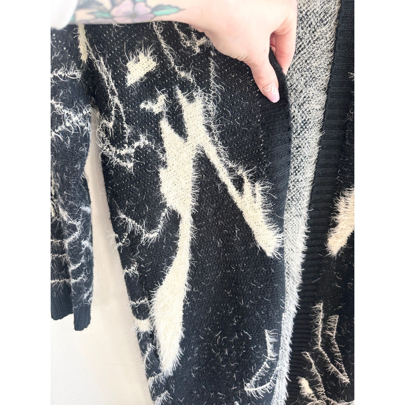 Other Abstract Art to Wear Fuzzy Lagenlook Duster Size XL / US 12-14 / IT 48-50 - 5 Thumbnail